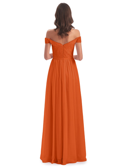 Charlotte Floor Length Off The Shoulder Bridesmaid Dresses