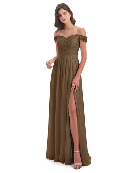 Charlotte Floor Length Off The Shoulder Bridesmaid Dresses