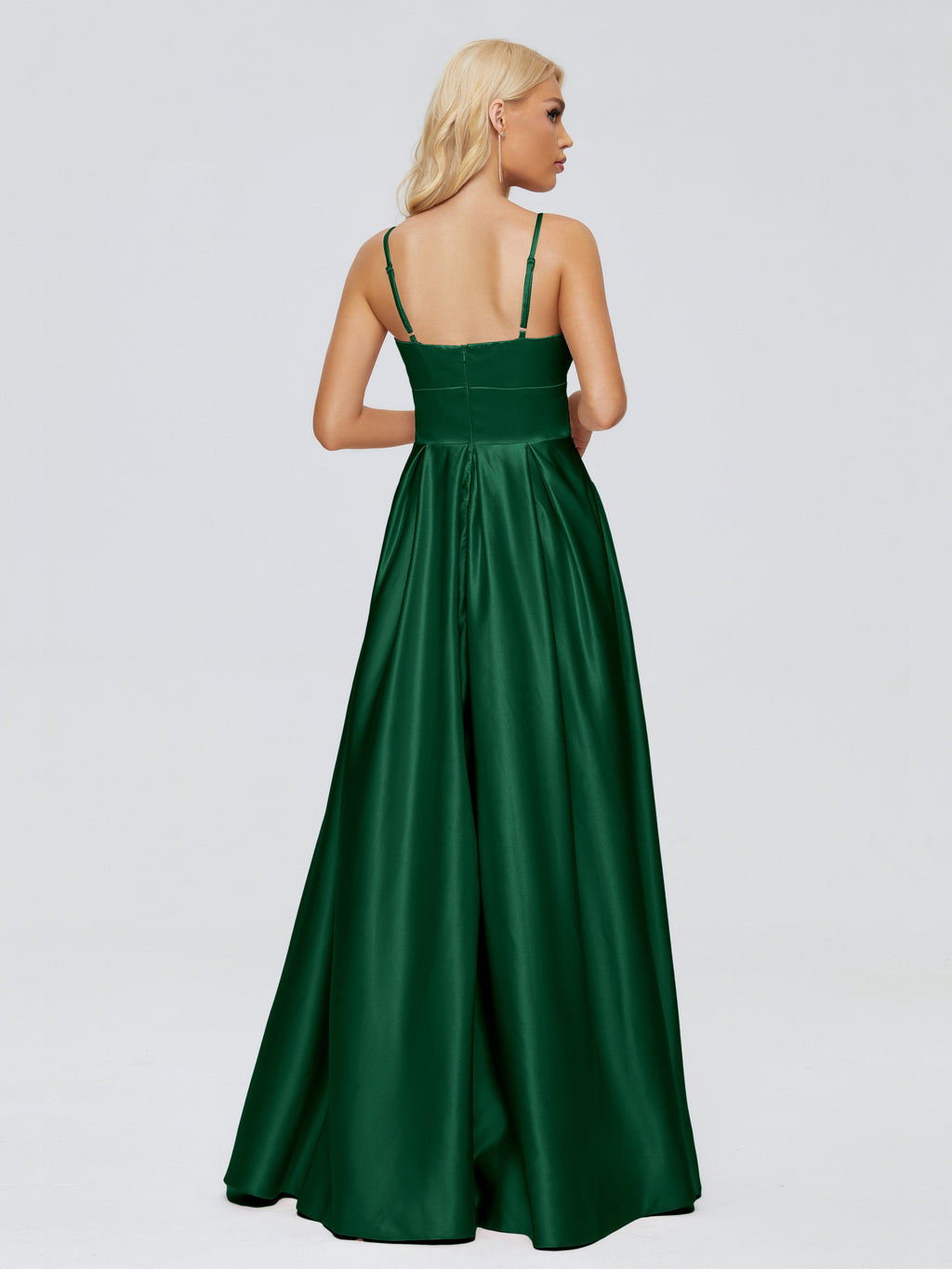 Faith Spaghetti Straps Satin Bridesmaid Dress