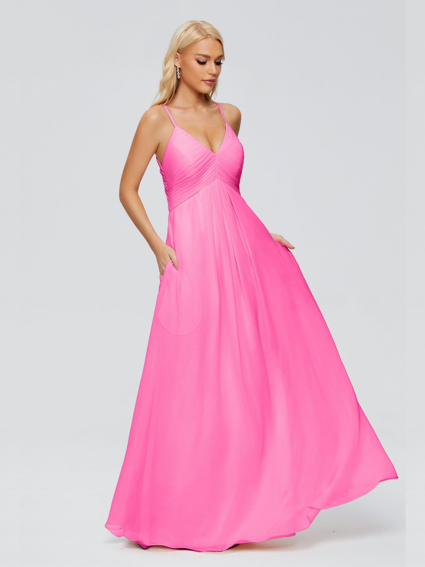 Hadley Spaghetti Straps Chiffon Bridesmaid Dresses