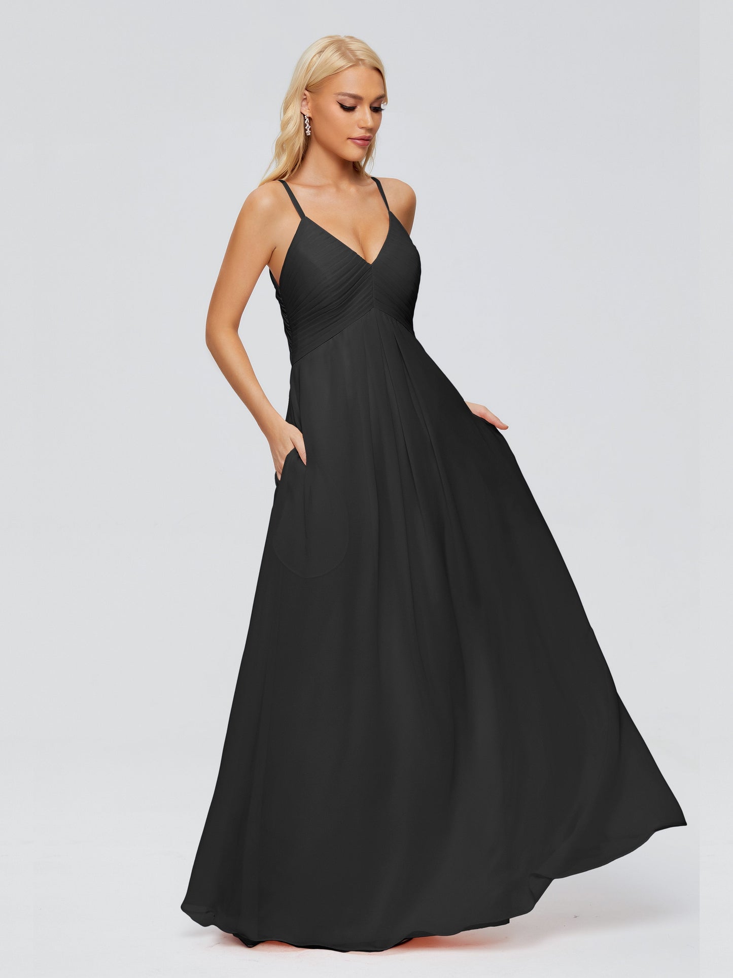 Hadley Spaghetti Straps Chiffon Bridesmaid Dresses