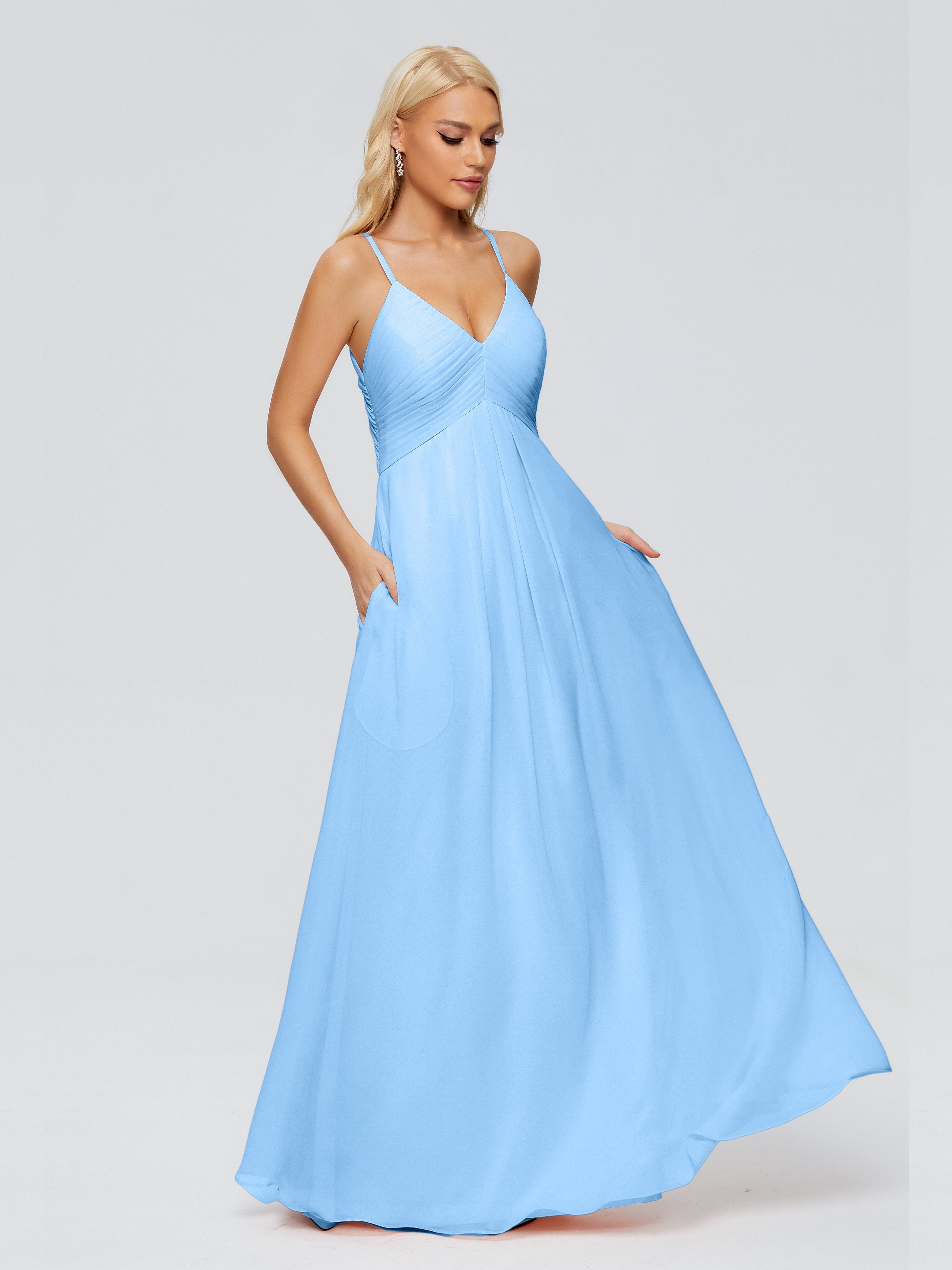 Hadley Spaghetti Straps Chiffon Bridesmaid Dresses