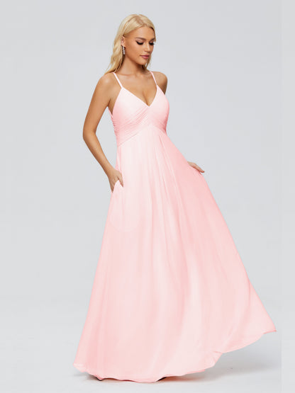 Hadley Spaghetti Straps Chiffon Bridesmaid Dresses