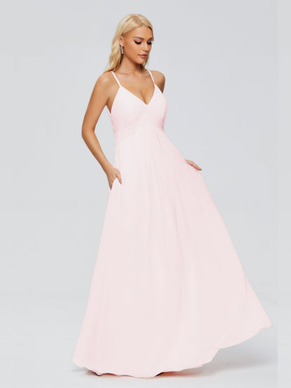 Hadley Spaghetti Straps Chiffon Bridesmaid Dresses