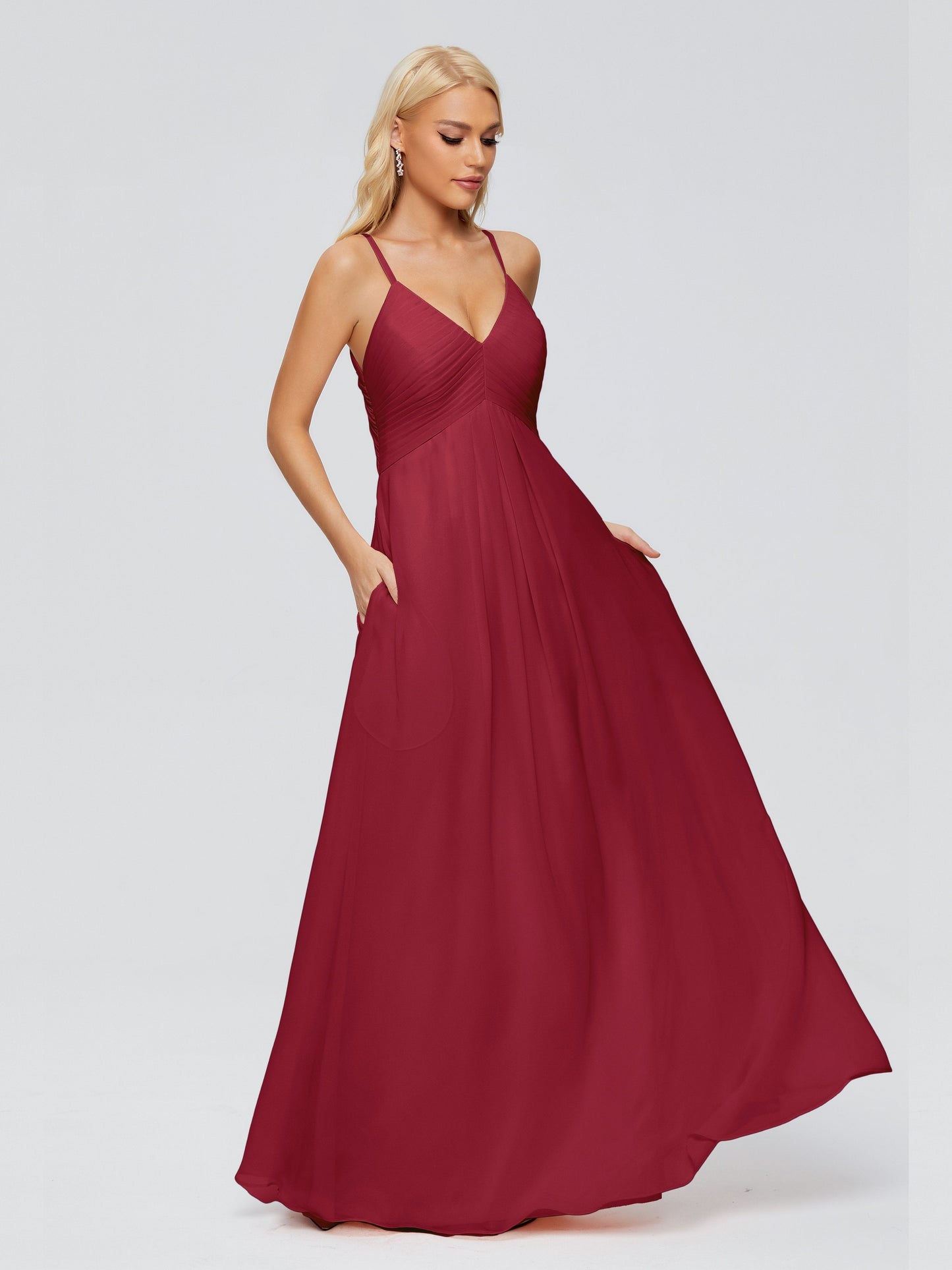 Hadley Spaghetti Straps Chiffon Bridesmaid Dresses