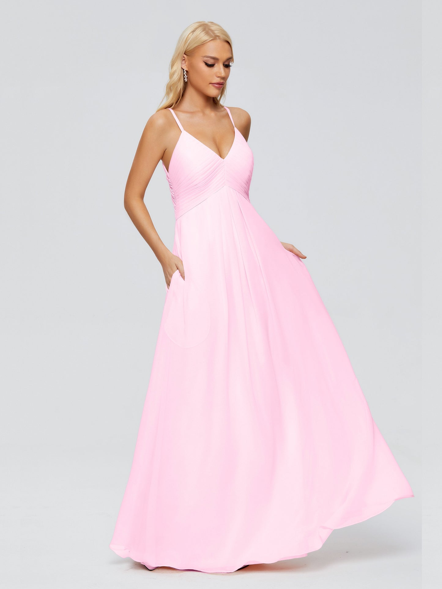 Hadley Spaghetti Straps Chiffon Bridesmaid Dresses