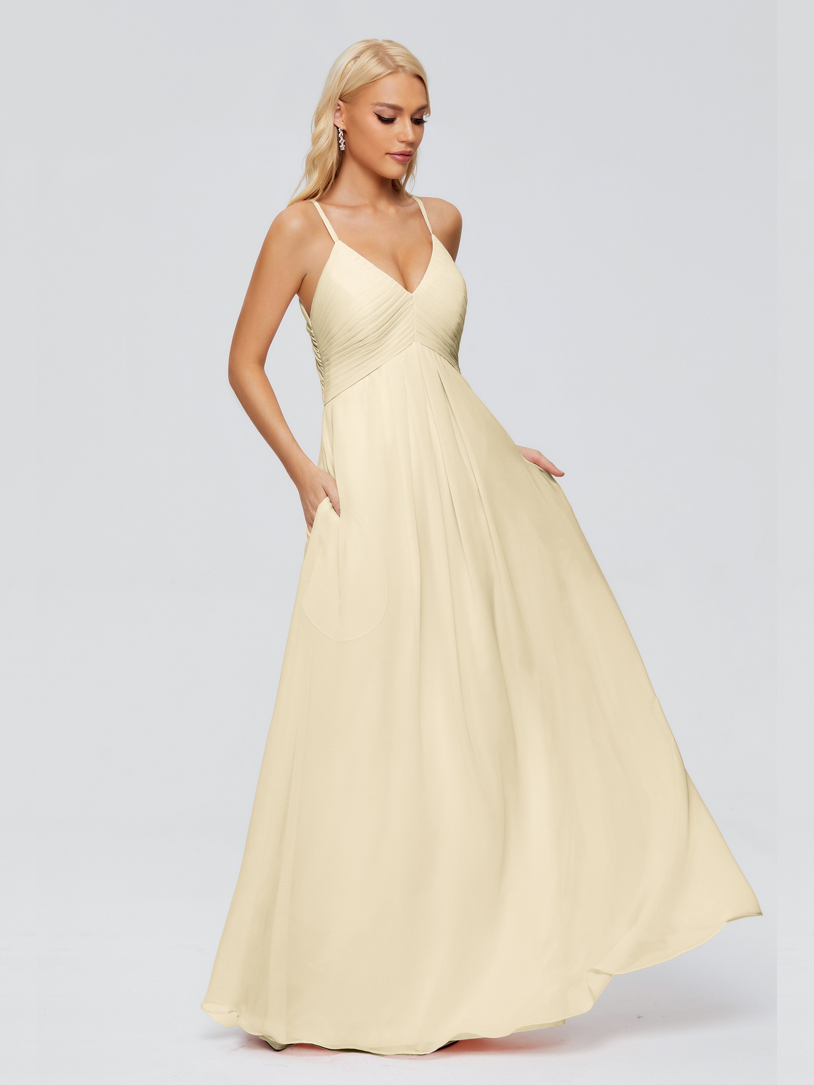 Hadley Spaghetti Straps Chiffon Bridesmaid Dresses