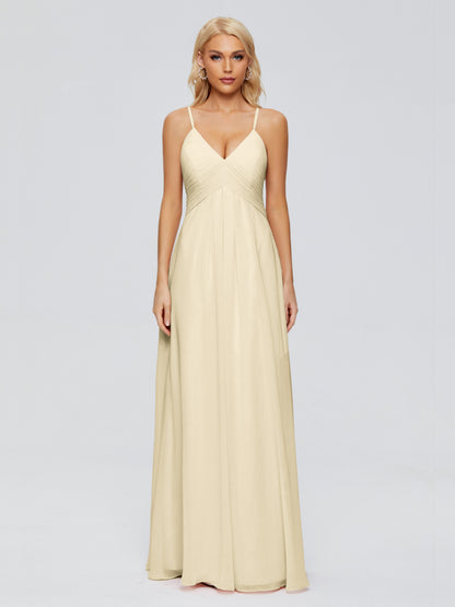 Hadley Spaghetti Straps Chiffon Bridesmaid Dresses