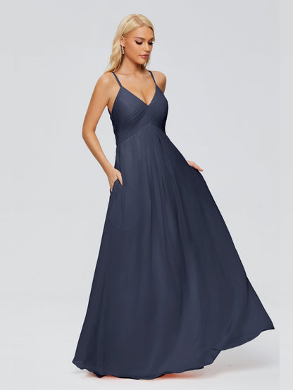 Hadley Spaghetti Straps Chiffon Bridesmaid Dresses