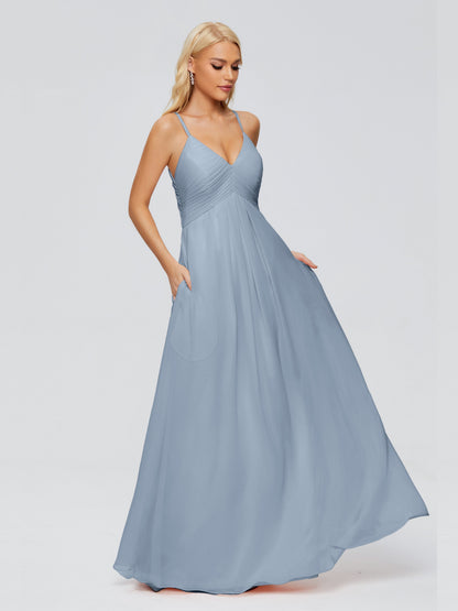 Hadley Spaghetti Straps Chiffon Bridesmaid Dresses