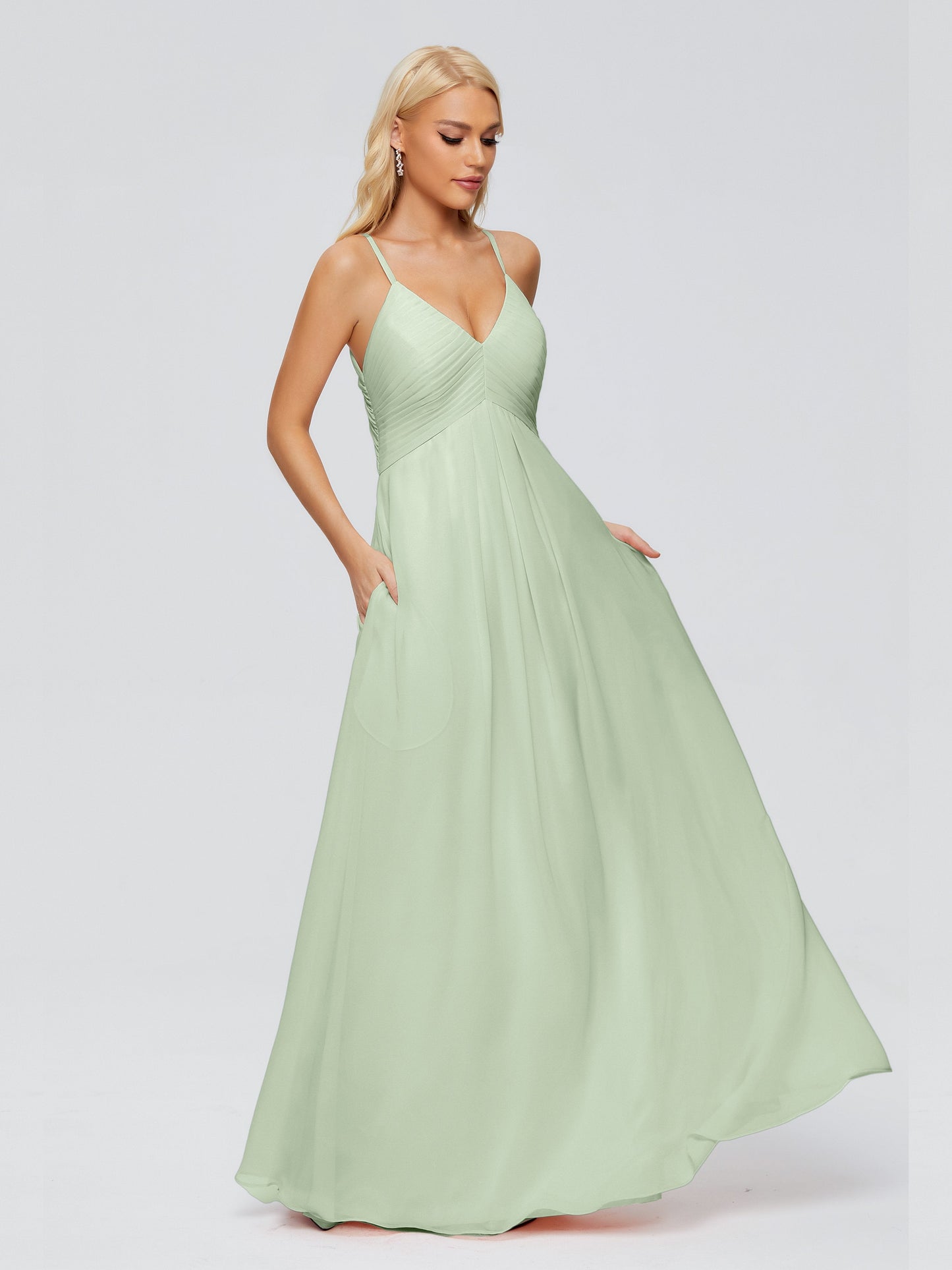 Hadley Spaghetti Straps Chiffon Bridesmaid Dresses