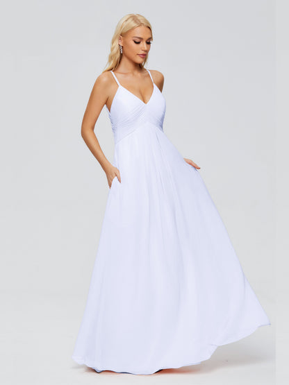 Hadley Spaghetti Straps Chiffon Bridesmaid Dresses