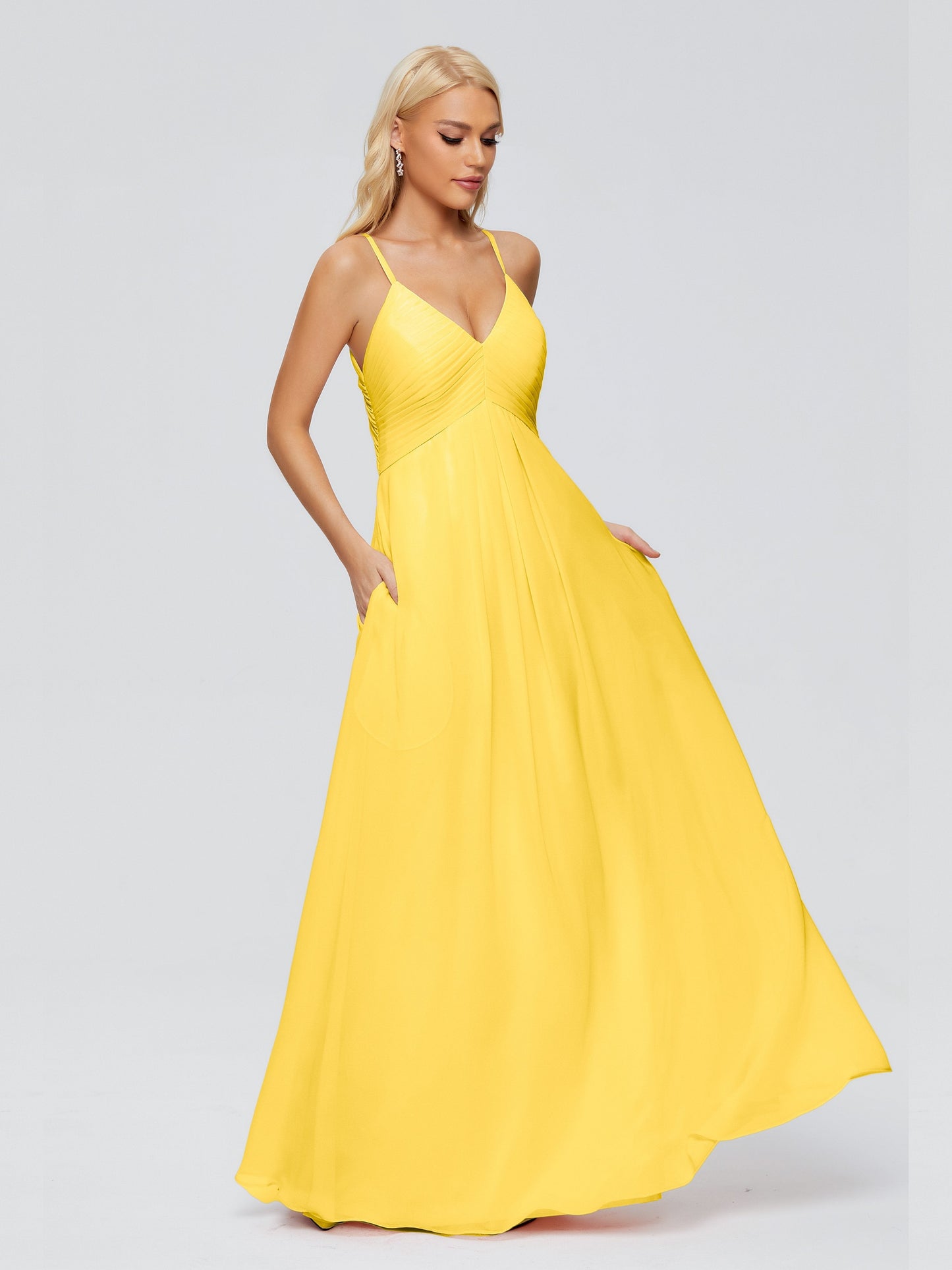 Hadley Spaghetti Straps Chiffon Bridesmaid Dresses