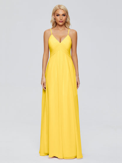 Hadley Spaghetti Straps Chiffon Bridesmaid Dresses