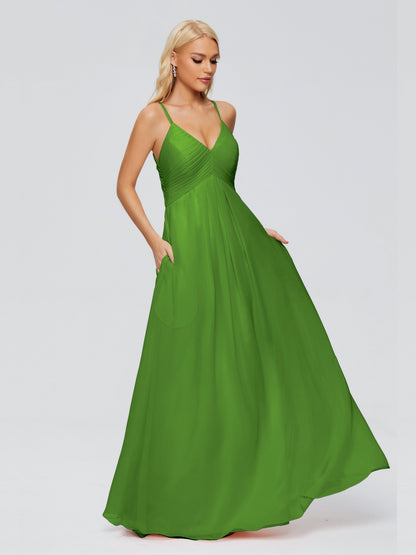 Hadley Spaghetti Straps Chiffon Bridesmaid Dresses