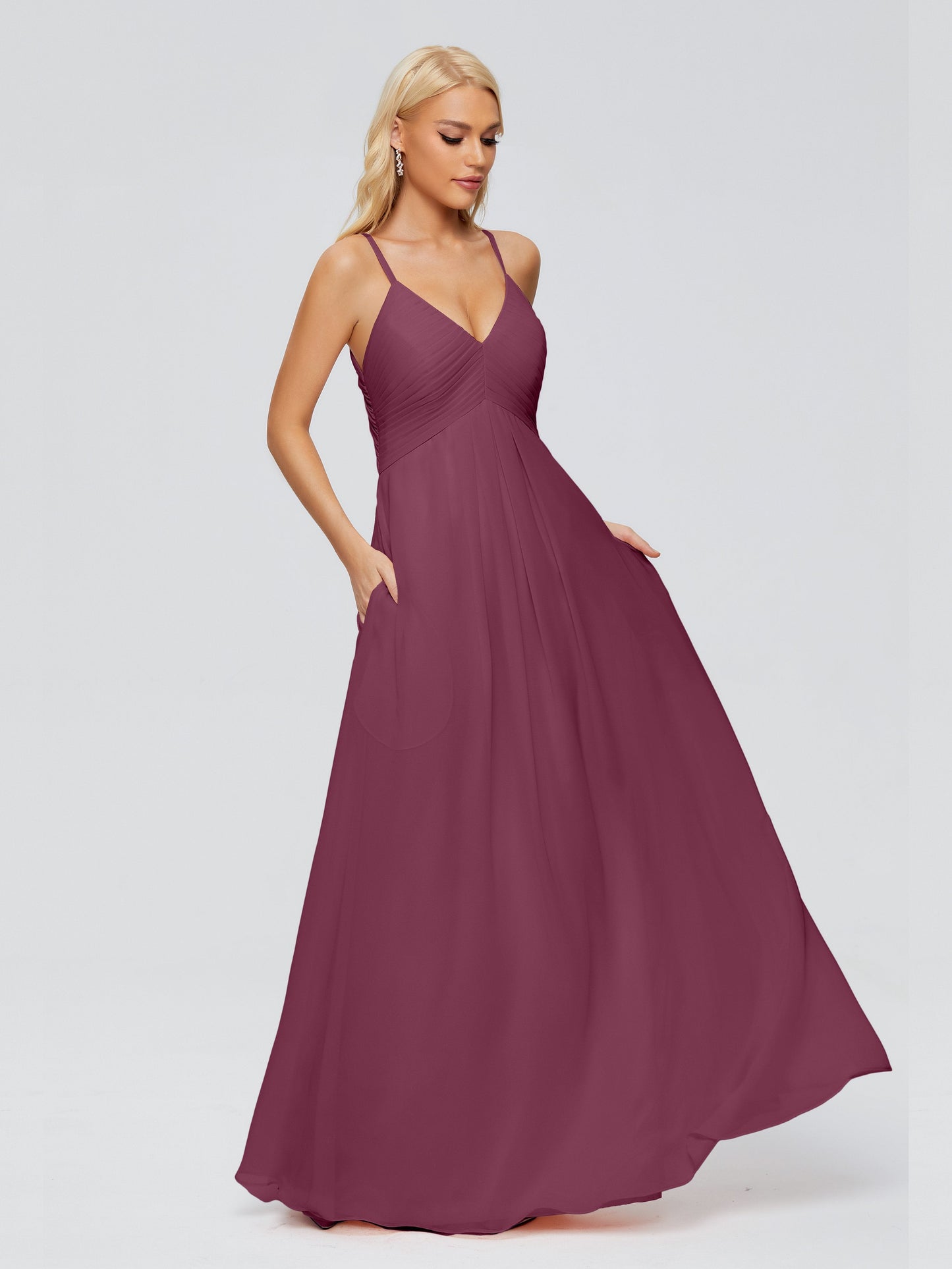 Hadley Spaghetti Straps Chiffon Bridesmaid Dresses