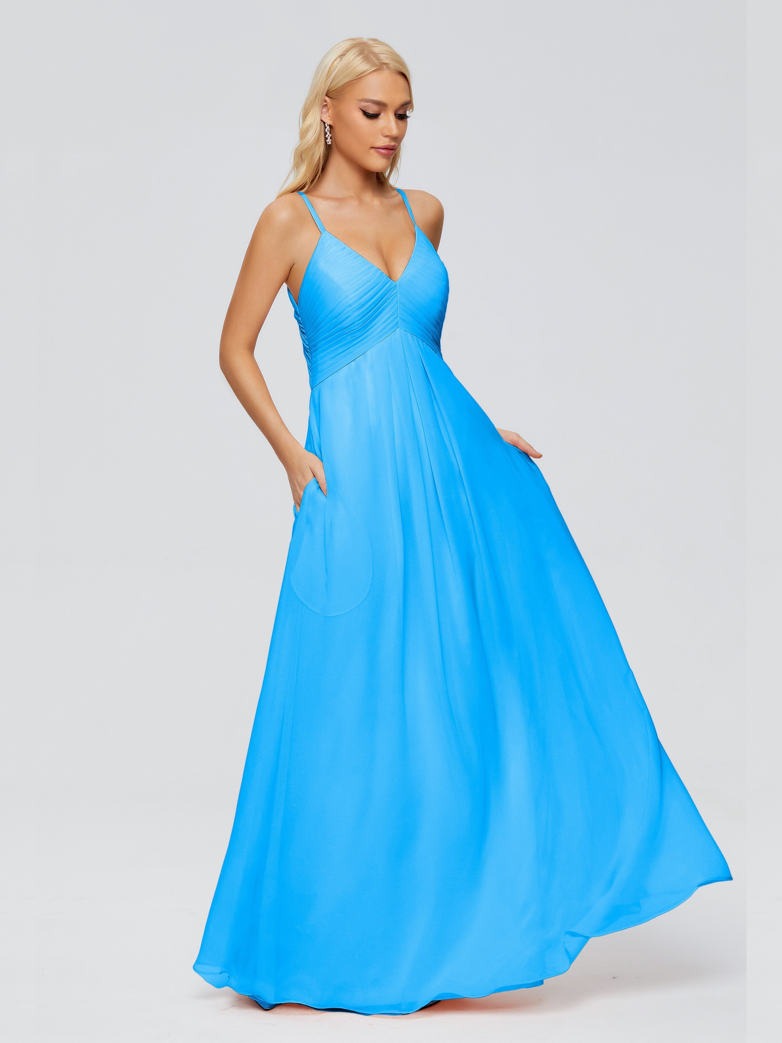 Hadley Spaghetti Straps Chiffon Bridesmaid Dresses