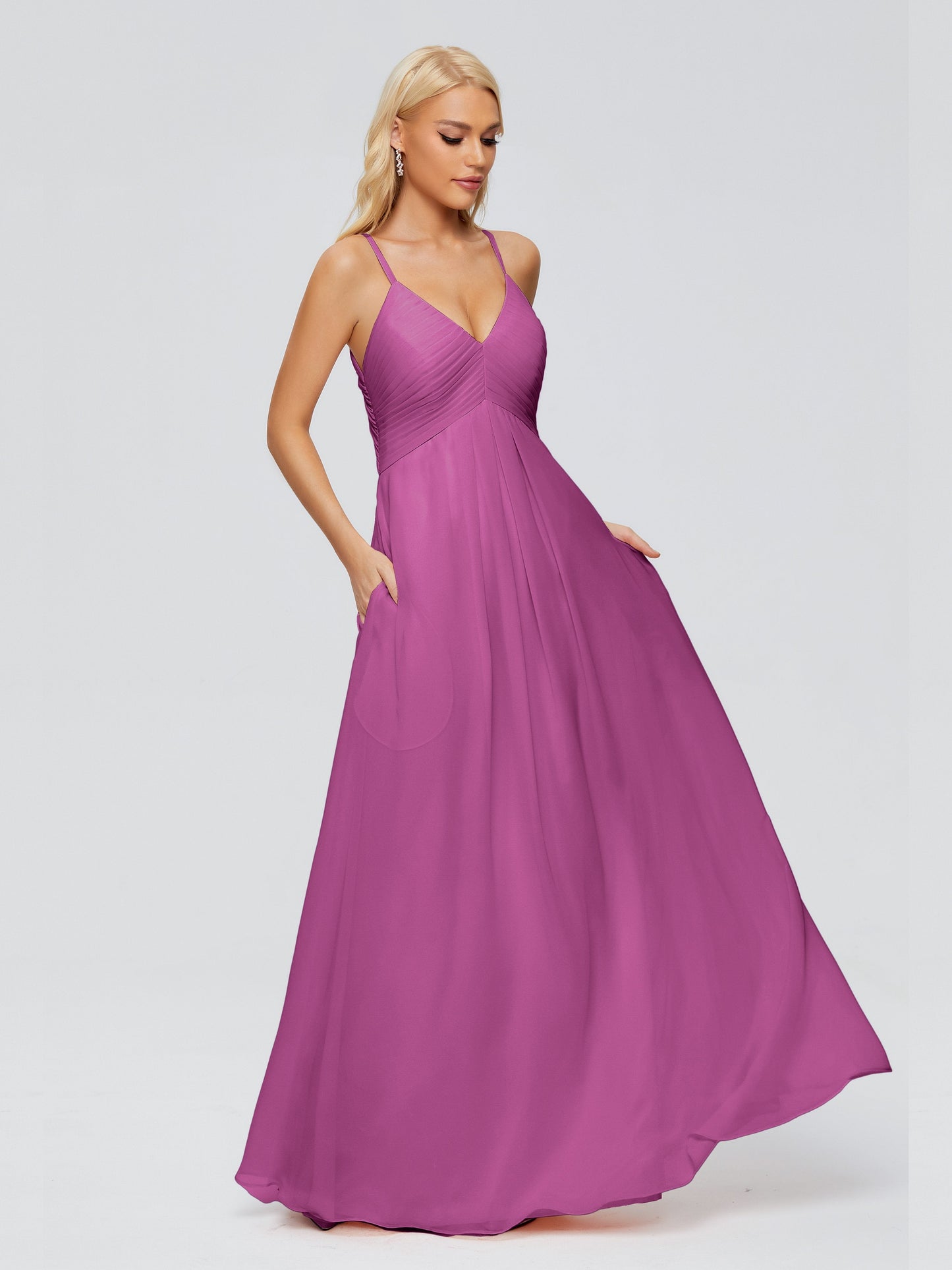 Hadley Spaghetti Straps Chiffon Bridesmaid Dresses
