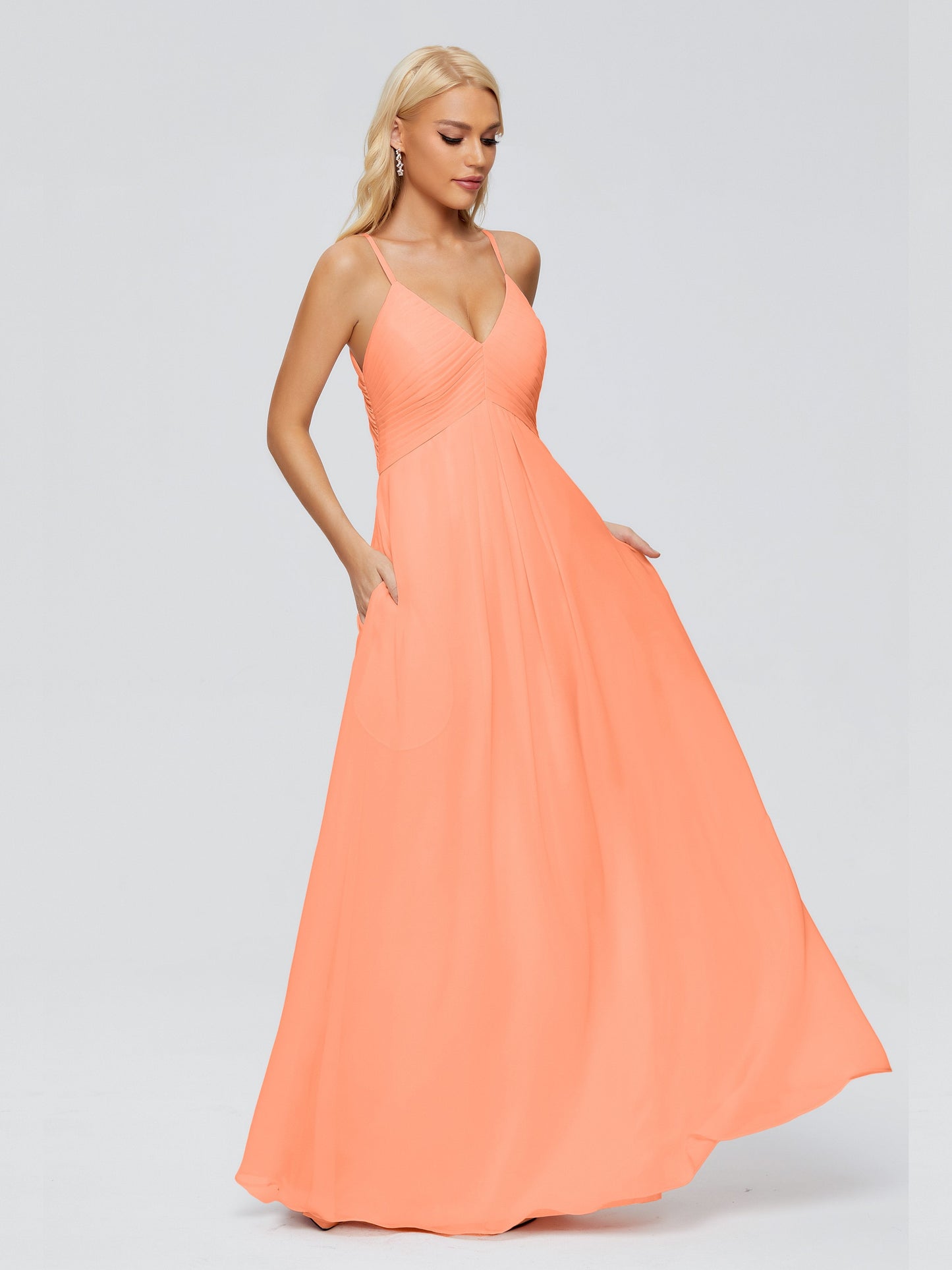 Hadley Spaghetti Straps Chiffon Bridesmaid Dresses