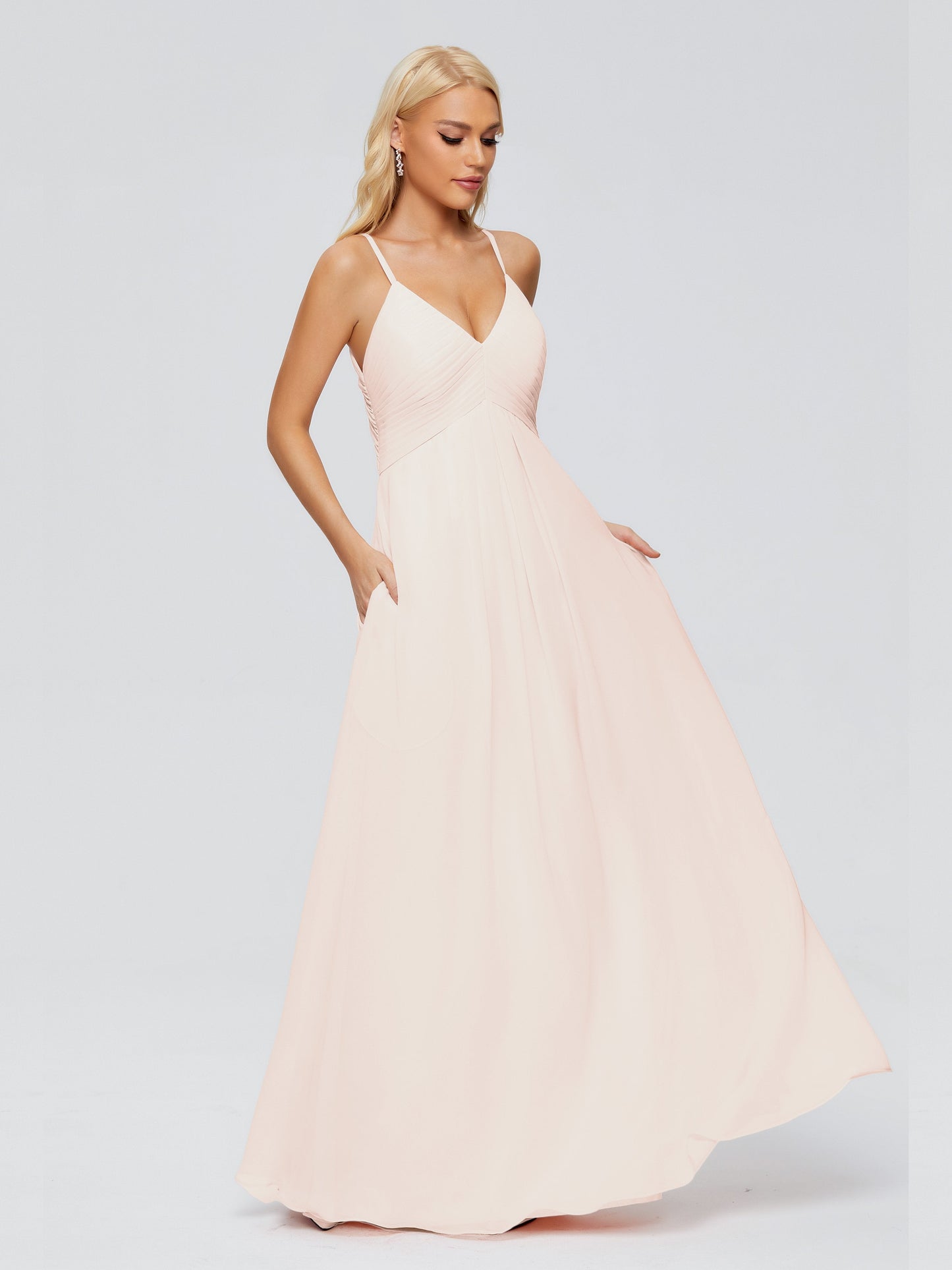 Hadley Spaghetti Straps Chiffon Bridesmaid Dresses