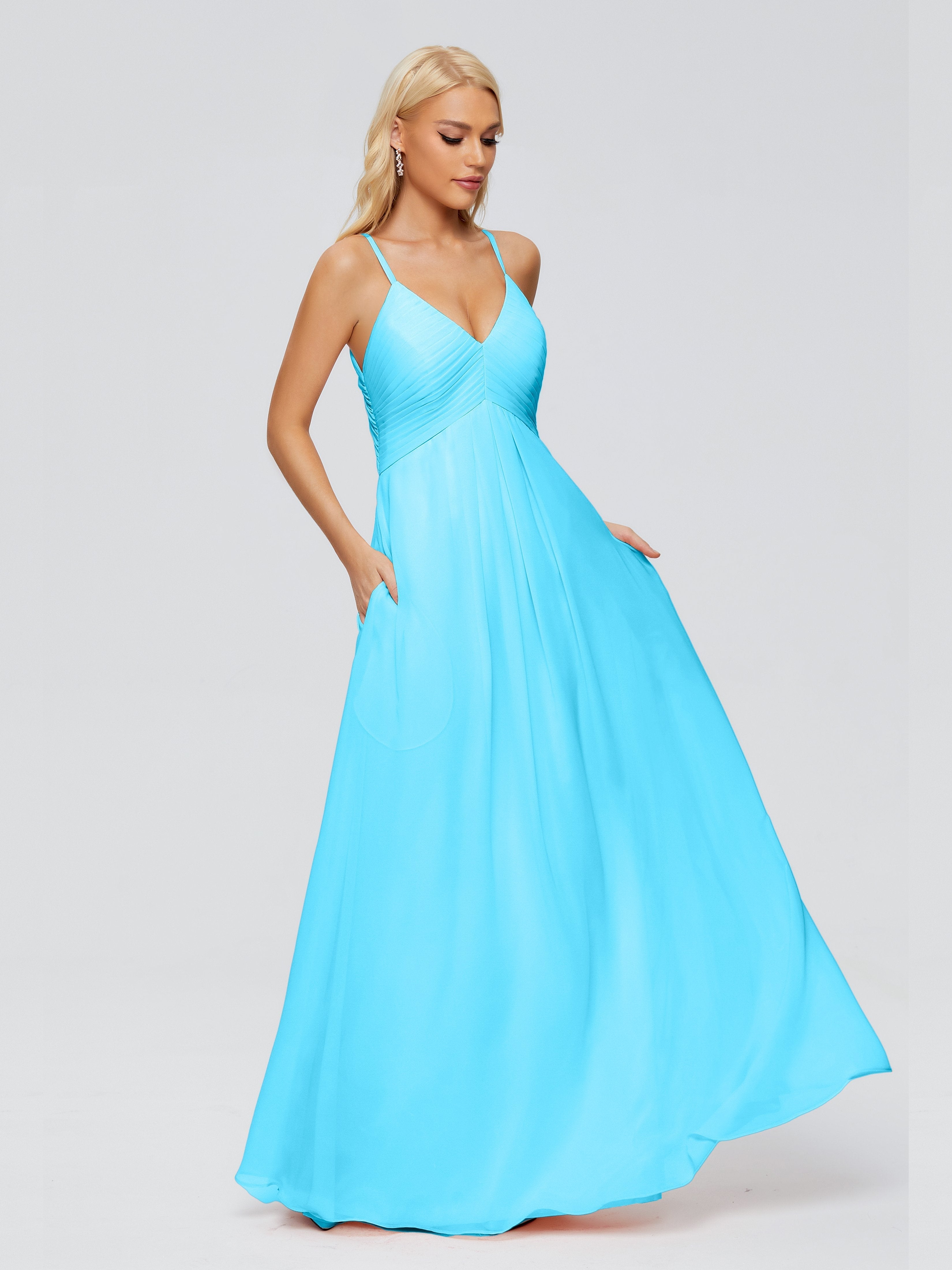 Hadley Spaghetti Straps Chiffon Bridesmaid Dresses