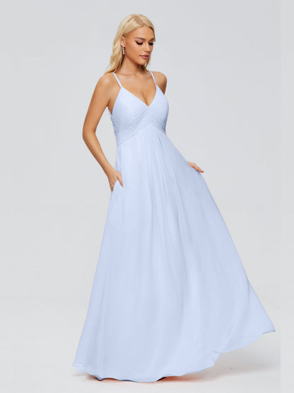 Hadley Spaghetti Straps Chiffon Bridesmaid Dresses