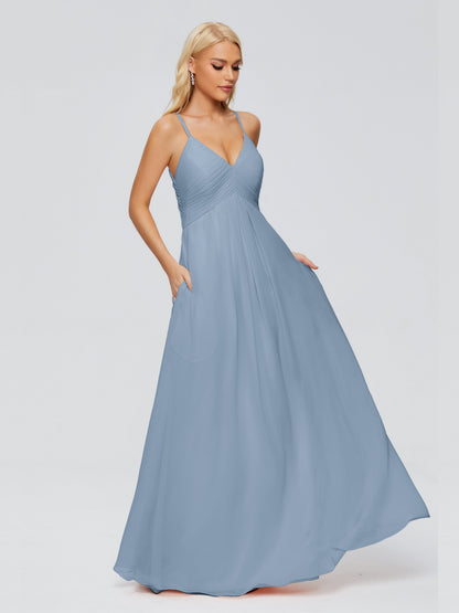 Hadley Spaghetti Straps Chiffon Bridesmaid Dresses