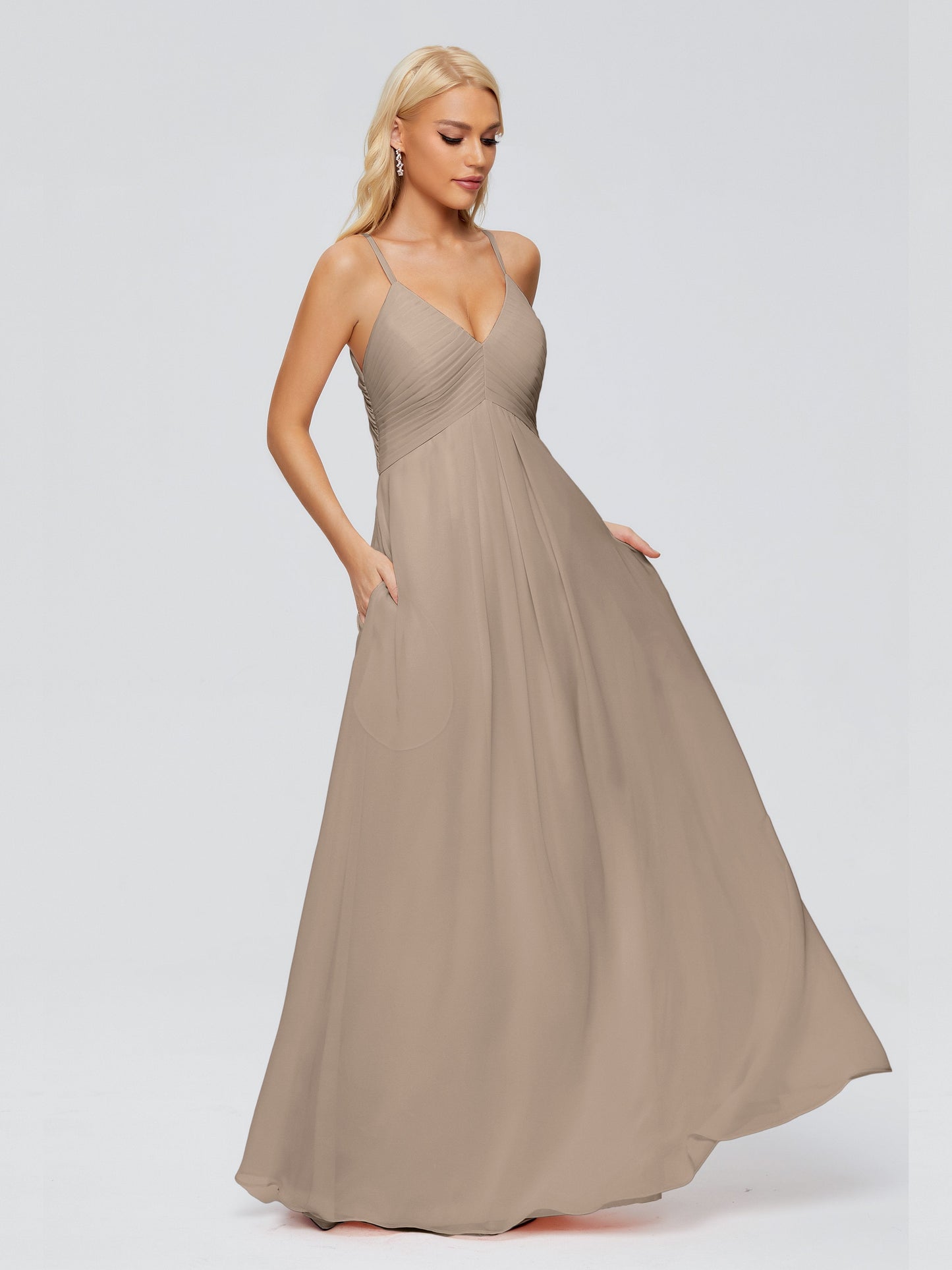 Hadley Spaghetti Straps Chiffon Bridesmaid Dresses