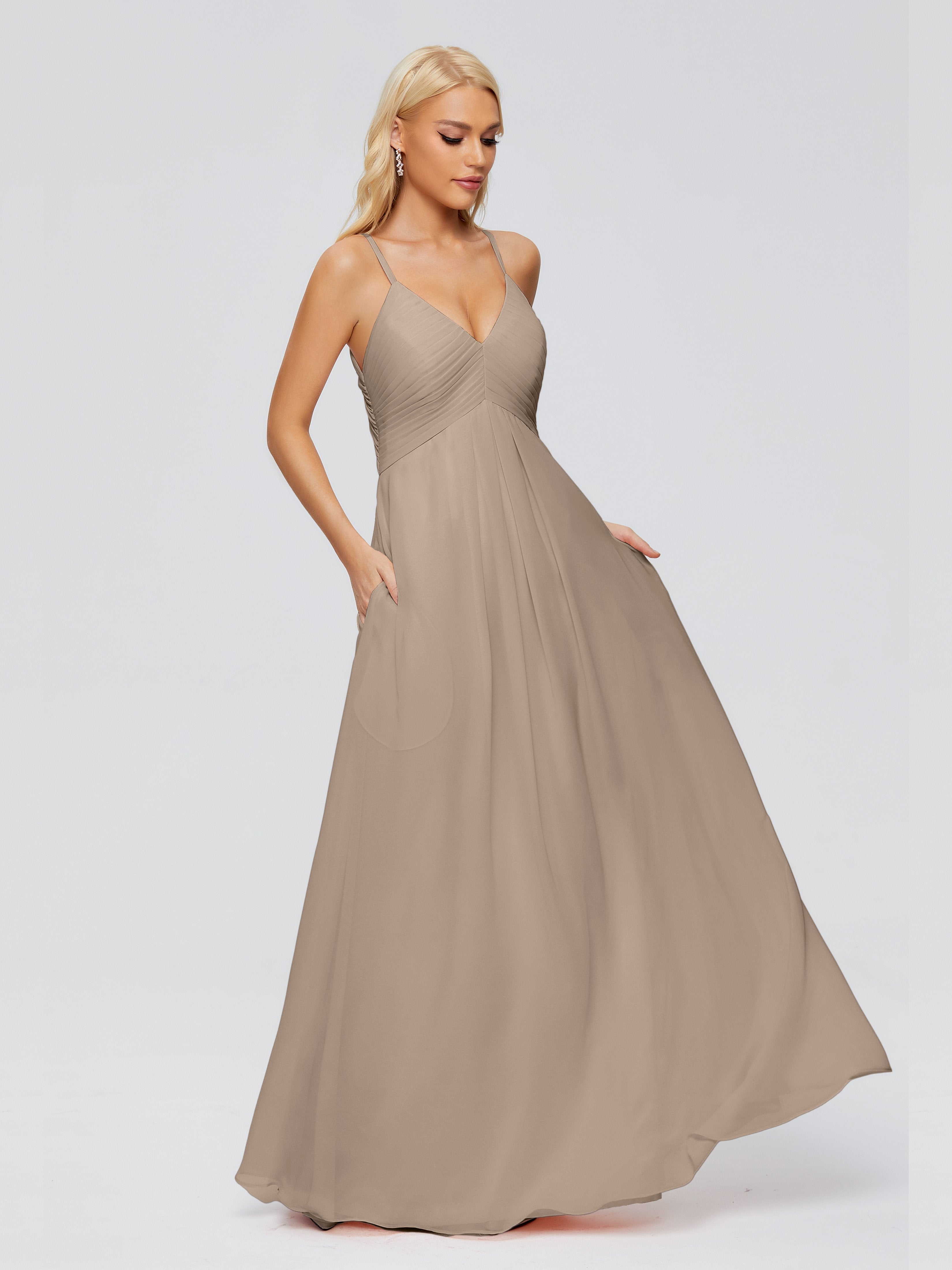Hadley Spaghetti Straps Chiffon Bridesmaid Dresses
