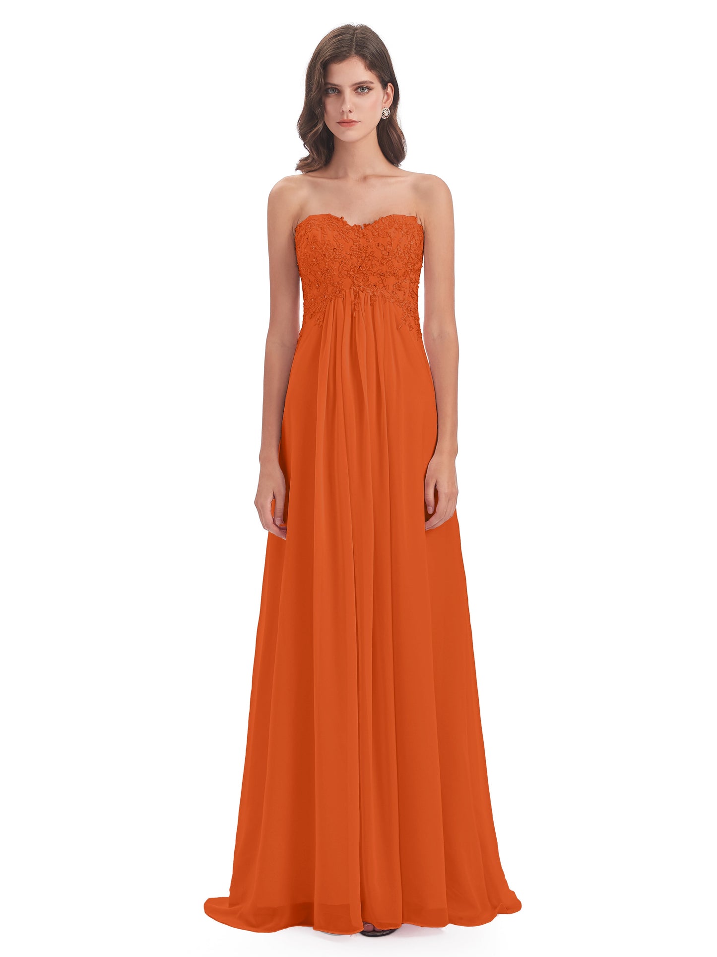 Halle Sweep-Brush Train Beading Sweetheart Bridesmaid Dresses