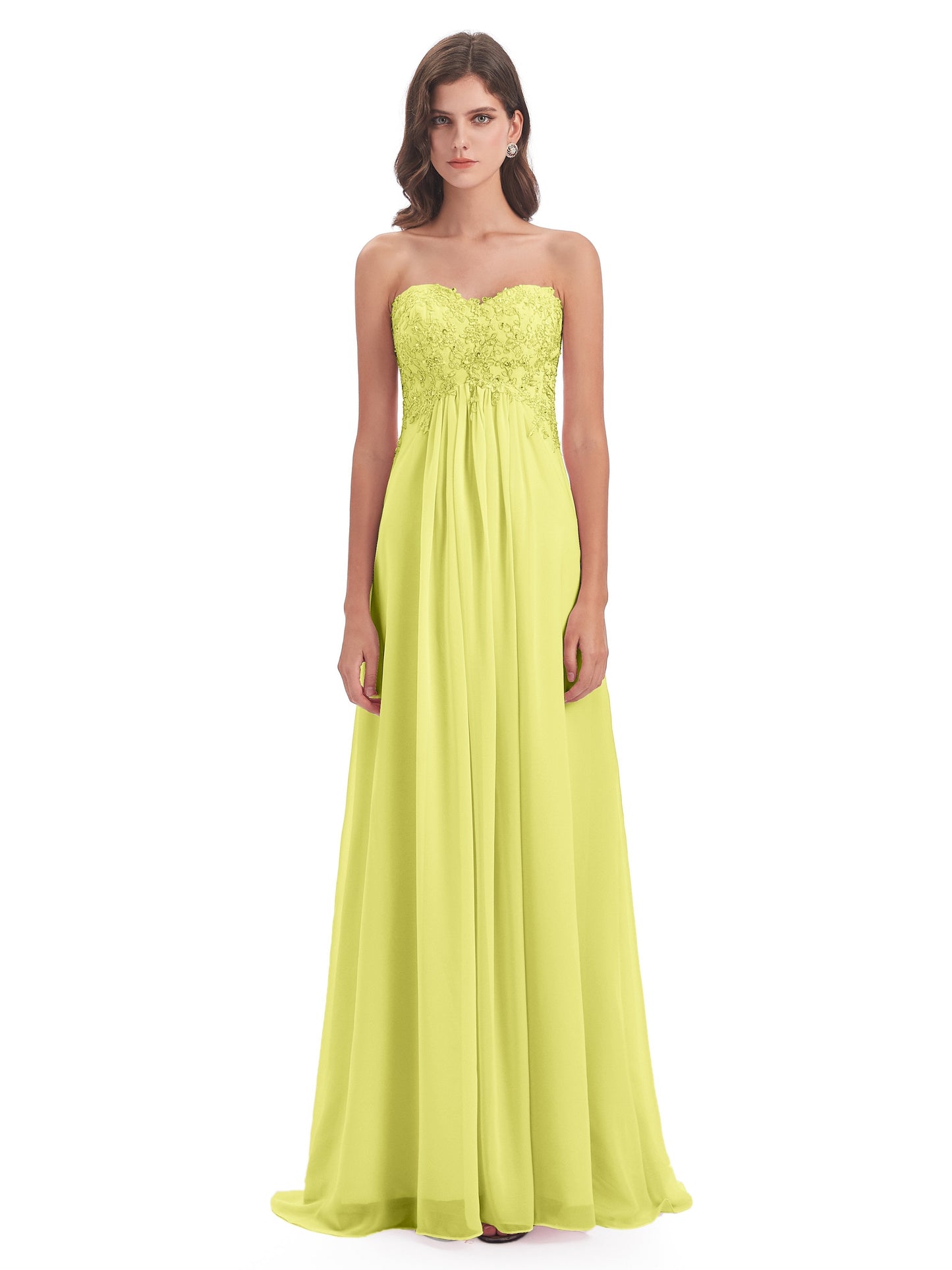 Halle Sweep-Brush Train Beading Sweetheart Bridesmaid Dresses