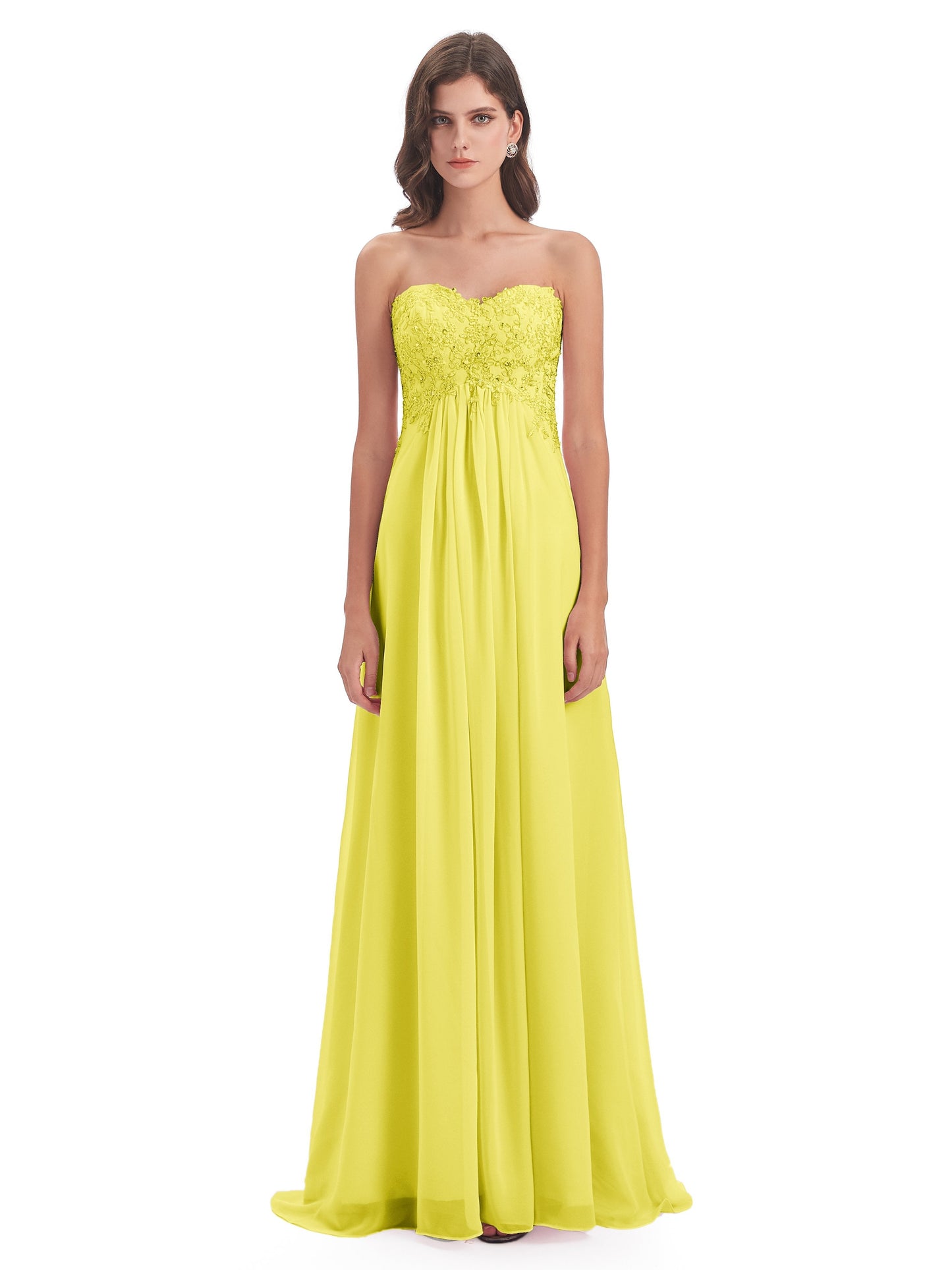 Halle Sweep-Brush Train Beading Sweetheart Bridesmaid Dresses