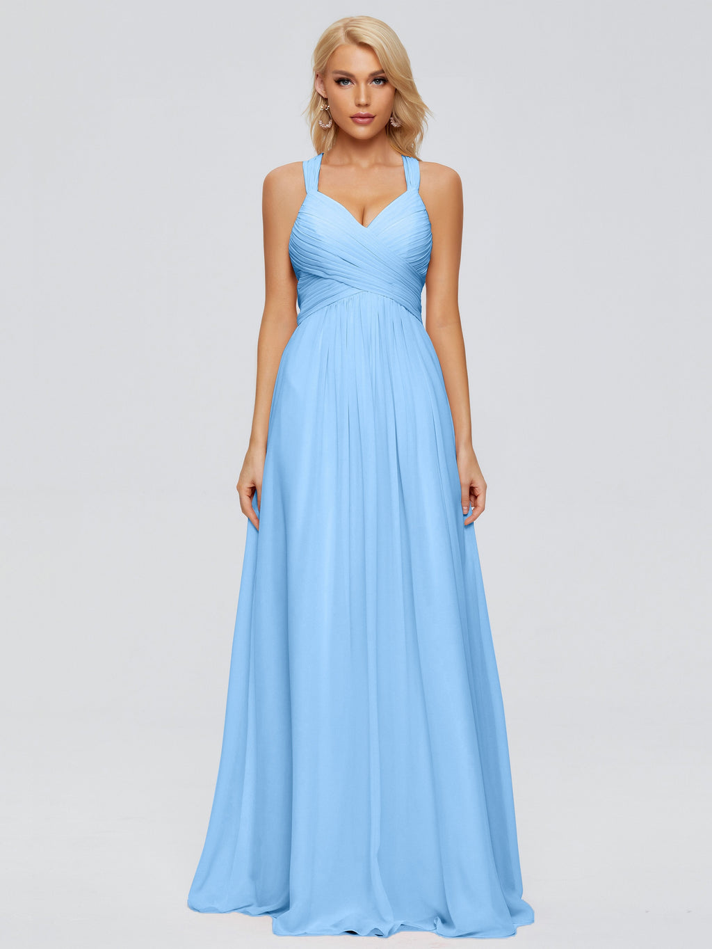 Josephine Spaghetti Straps Chiffon Bridesmaid Dresses