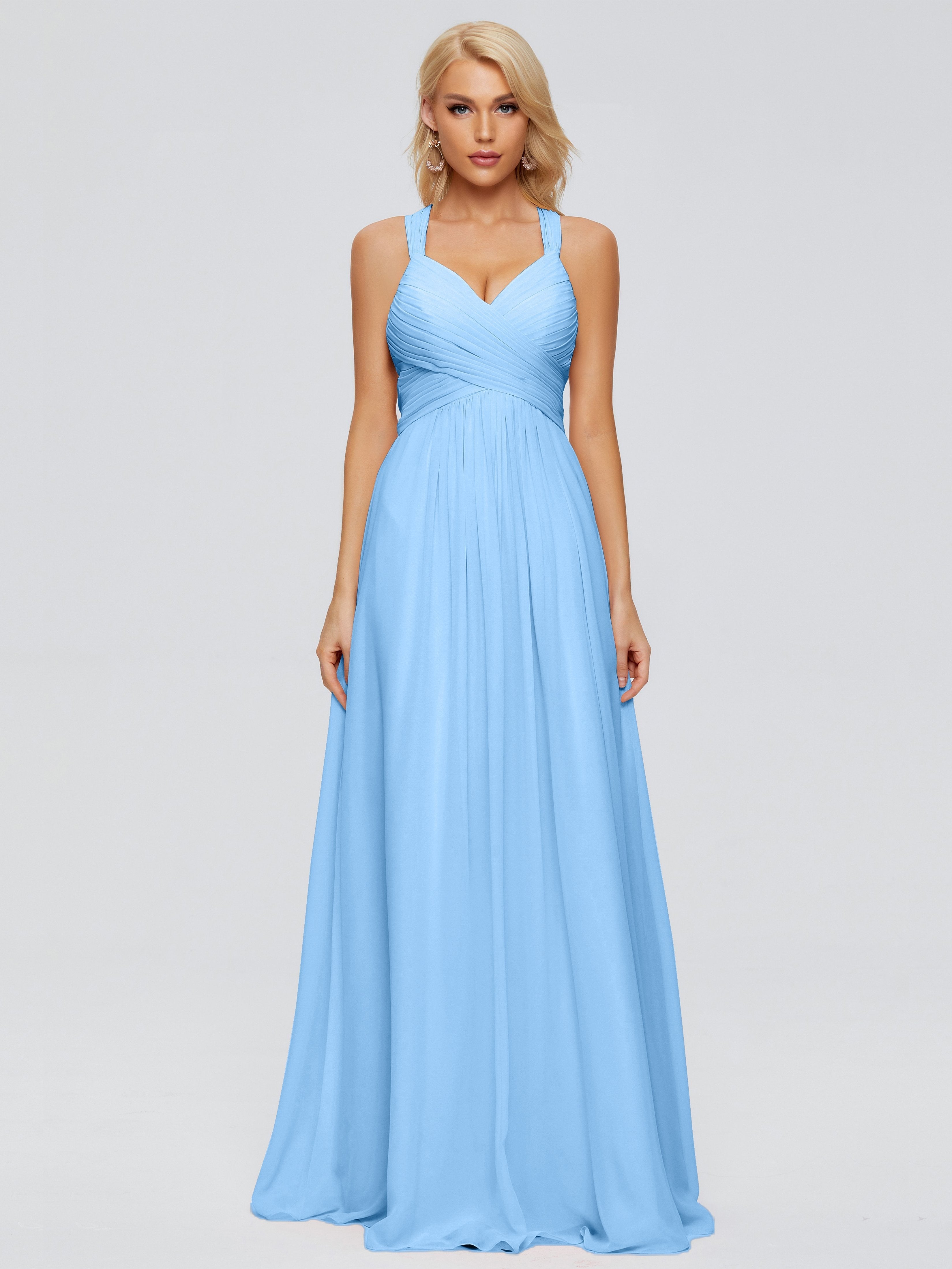Josephine Spaghetti Straps Chiffon Bridesmaid Dresses