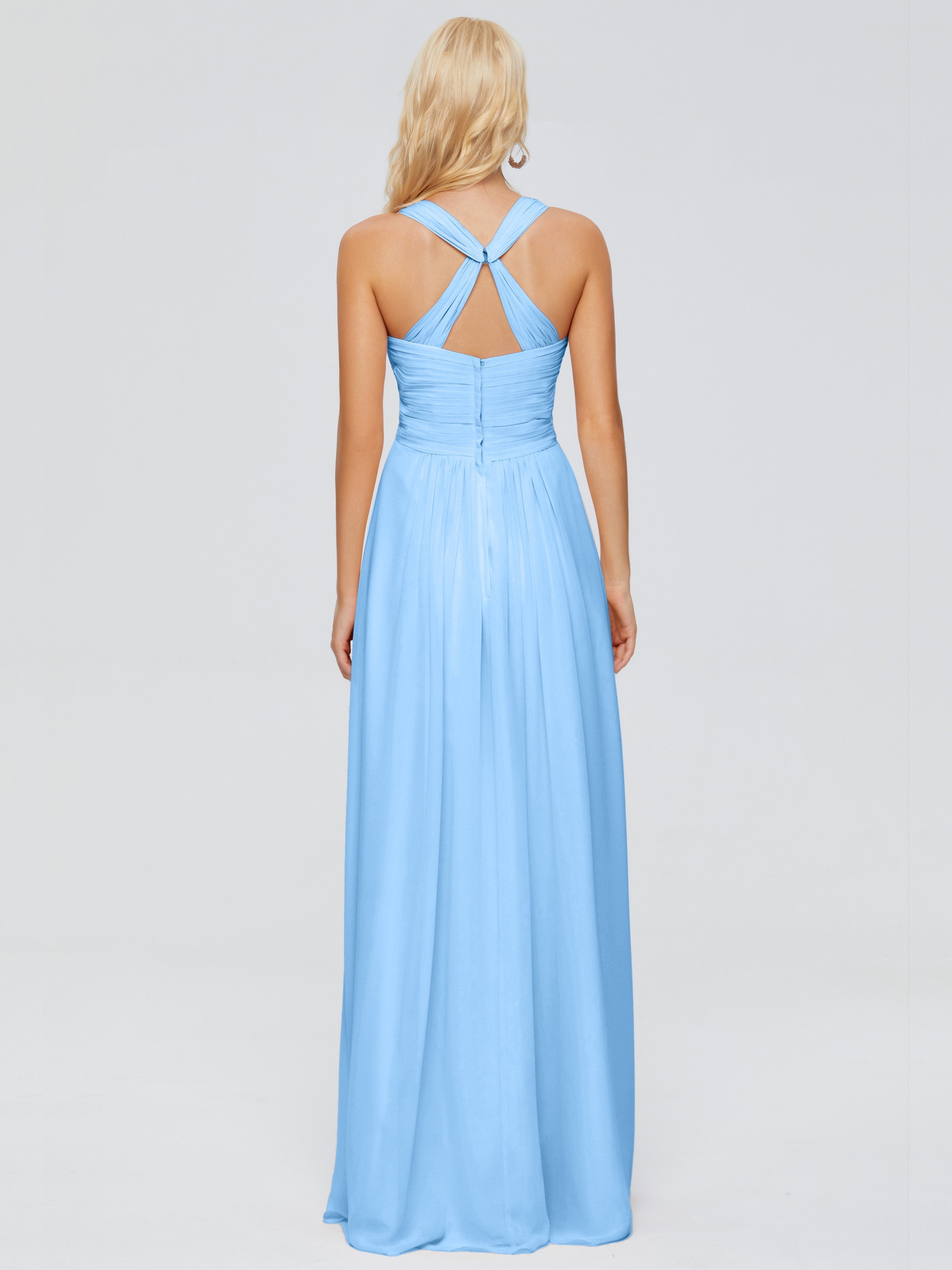 Josephine Spaghetti Straps Chiffon Bridesmaid Dresses