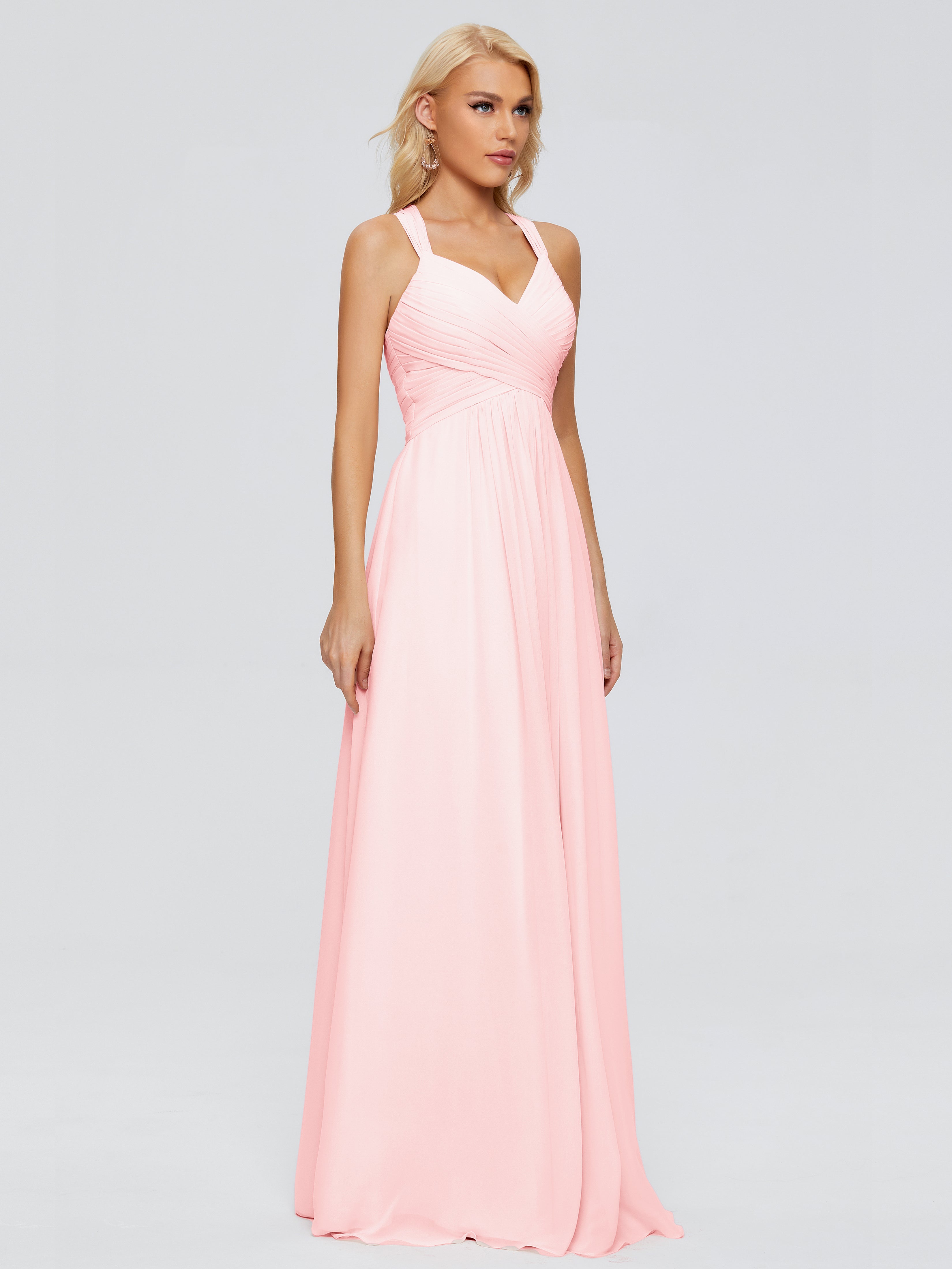 Josephine Spaghetti Straps Chiffon Bridesmaid Dresses