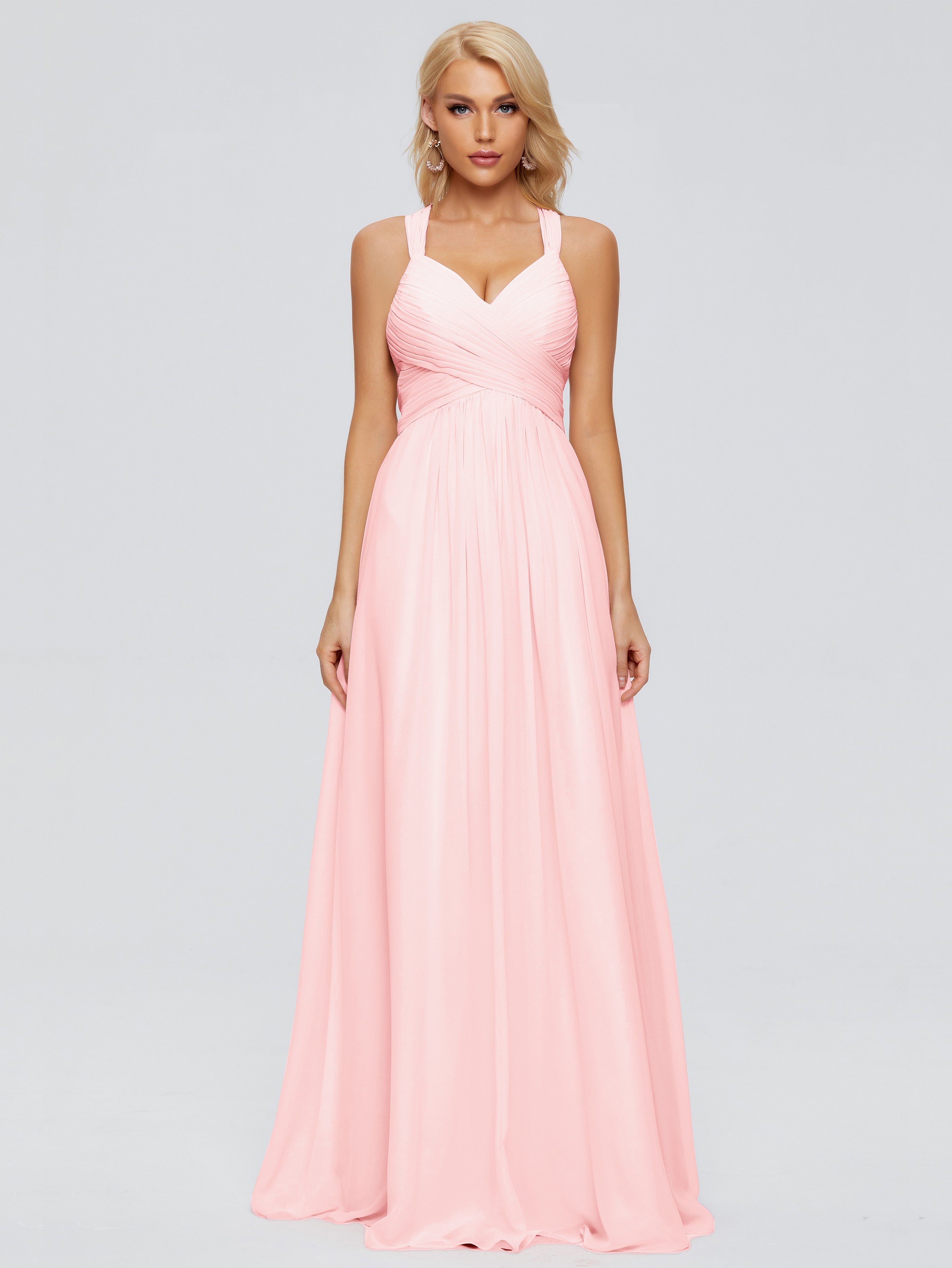 Josephine Spaghetti Straps Chiffon Bridesmaid Dresses