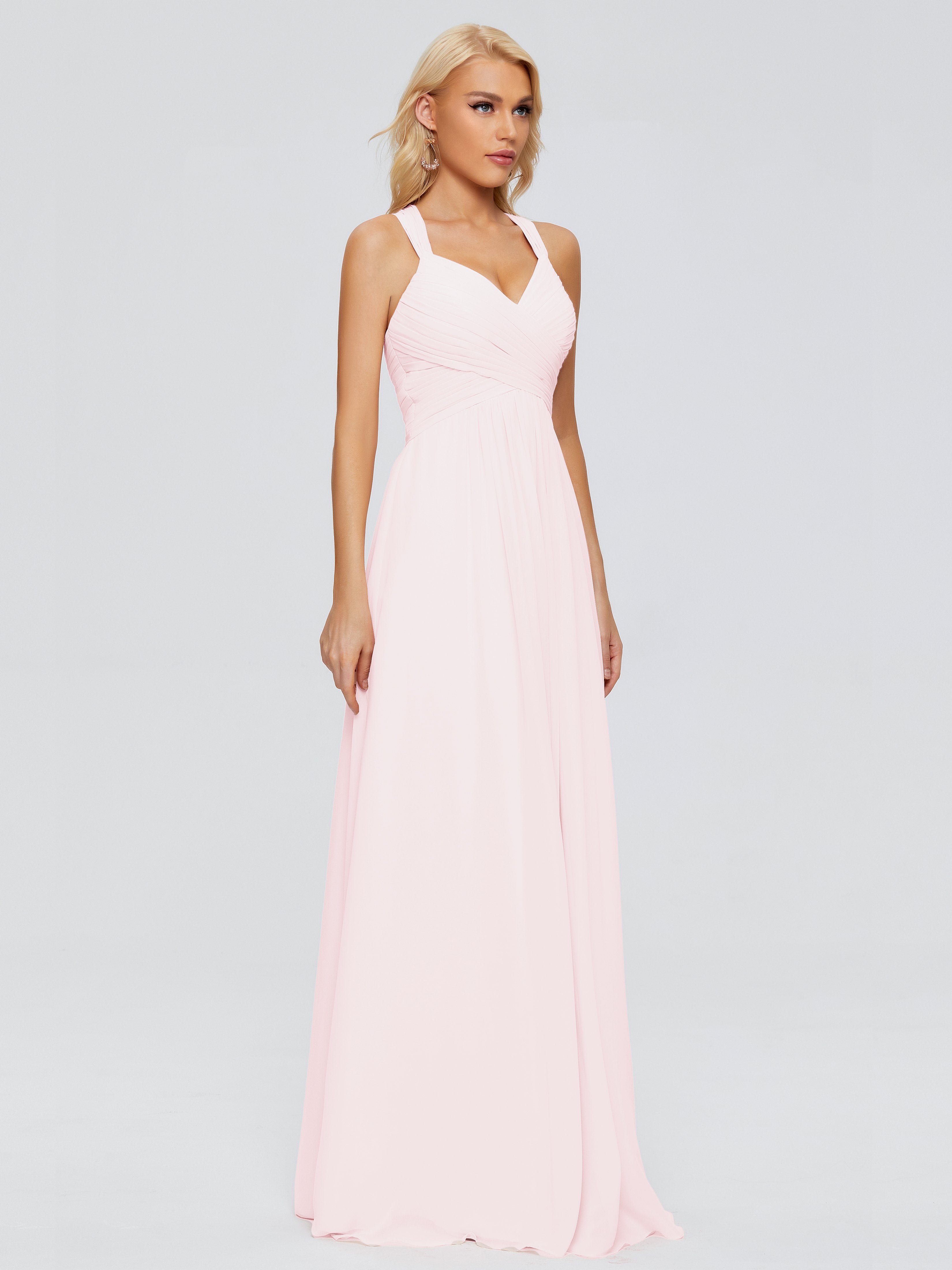 Josephine Spaghetti Straps Chiffon Bridesmaid Dresses