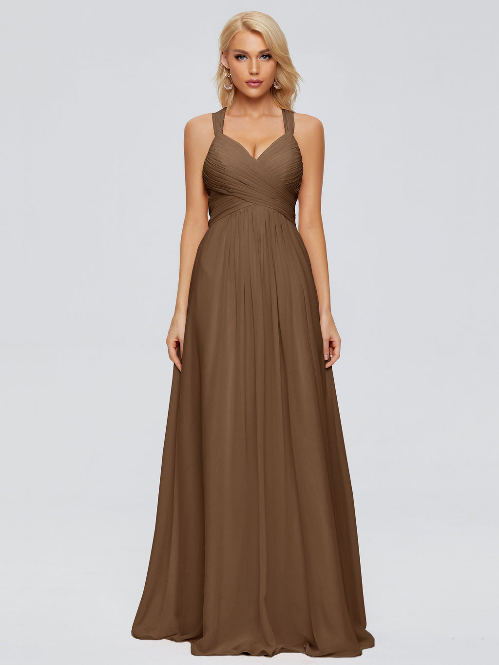 Josephine Spaghetti Straps Chiffon Bridesmaid Dresses