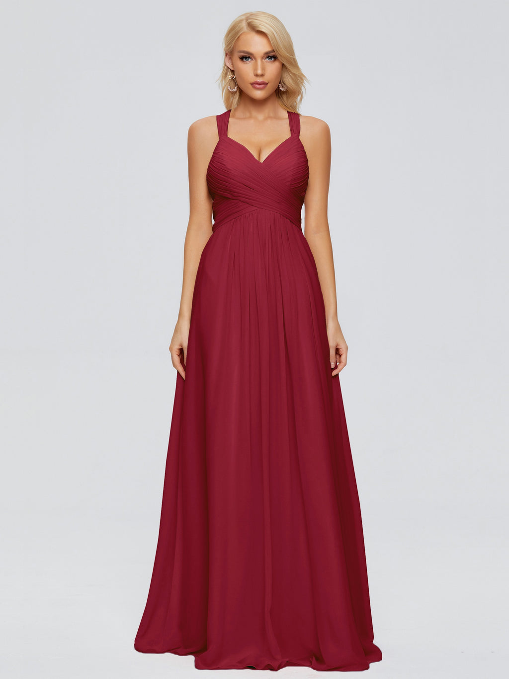Josephine Spaghetti Straps Chiffon Bridesmaid Dresses