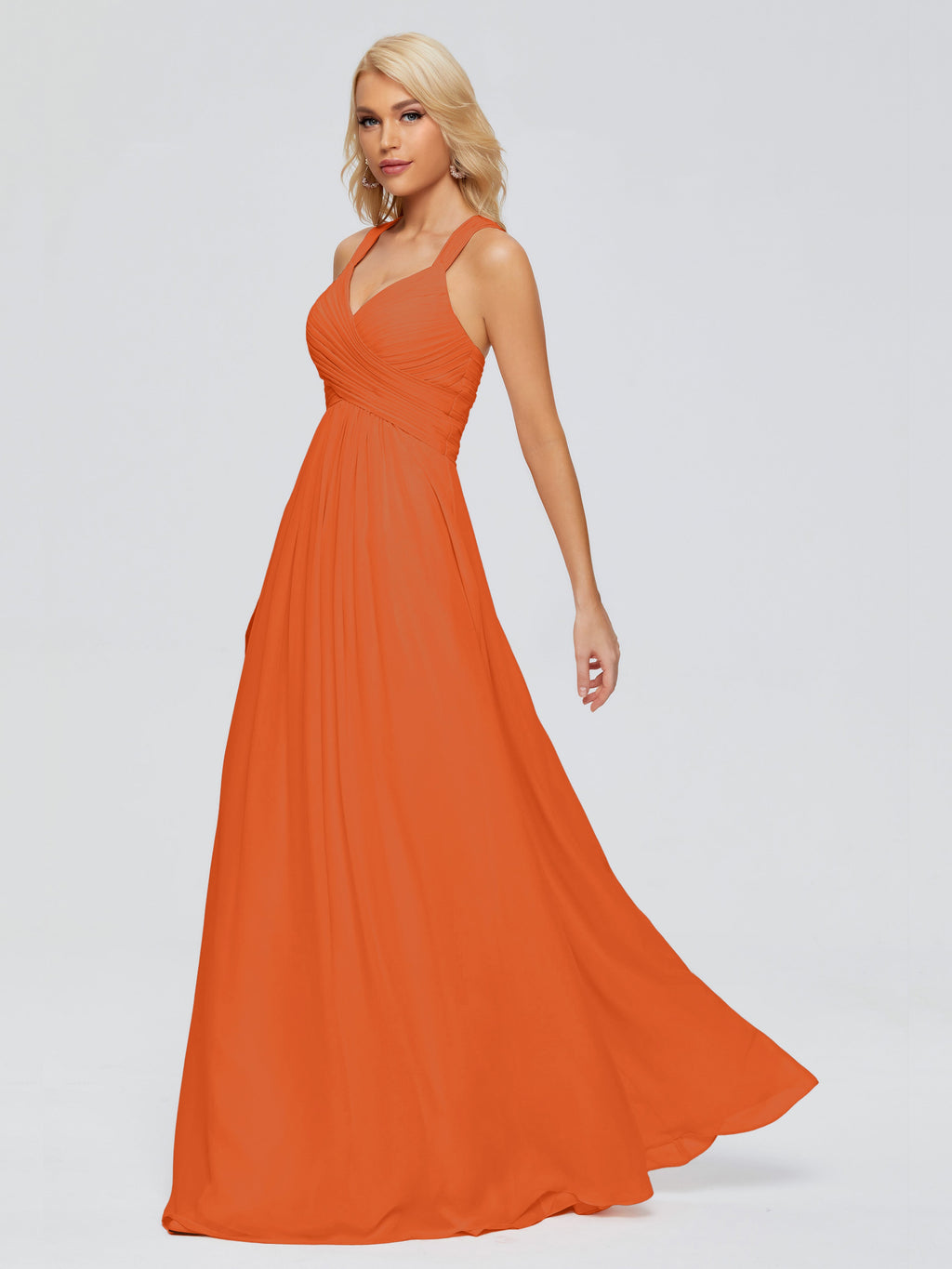 Josephine Spaghetti Straps Chiffon Bridesmaid Dresses