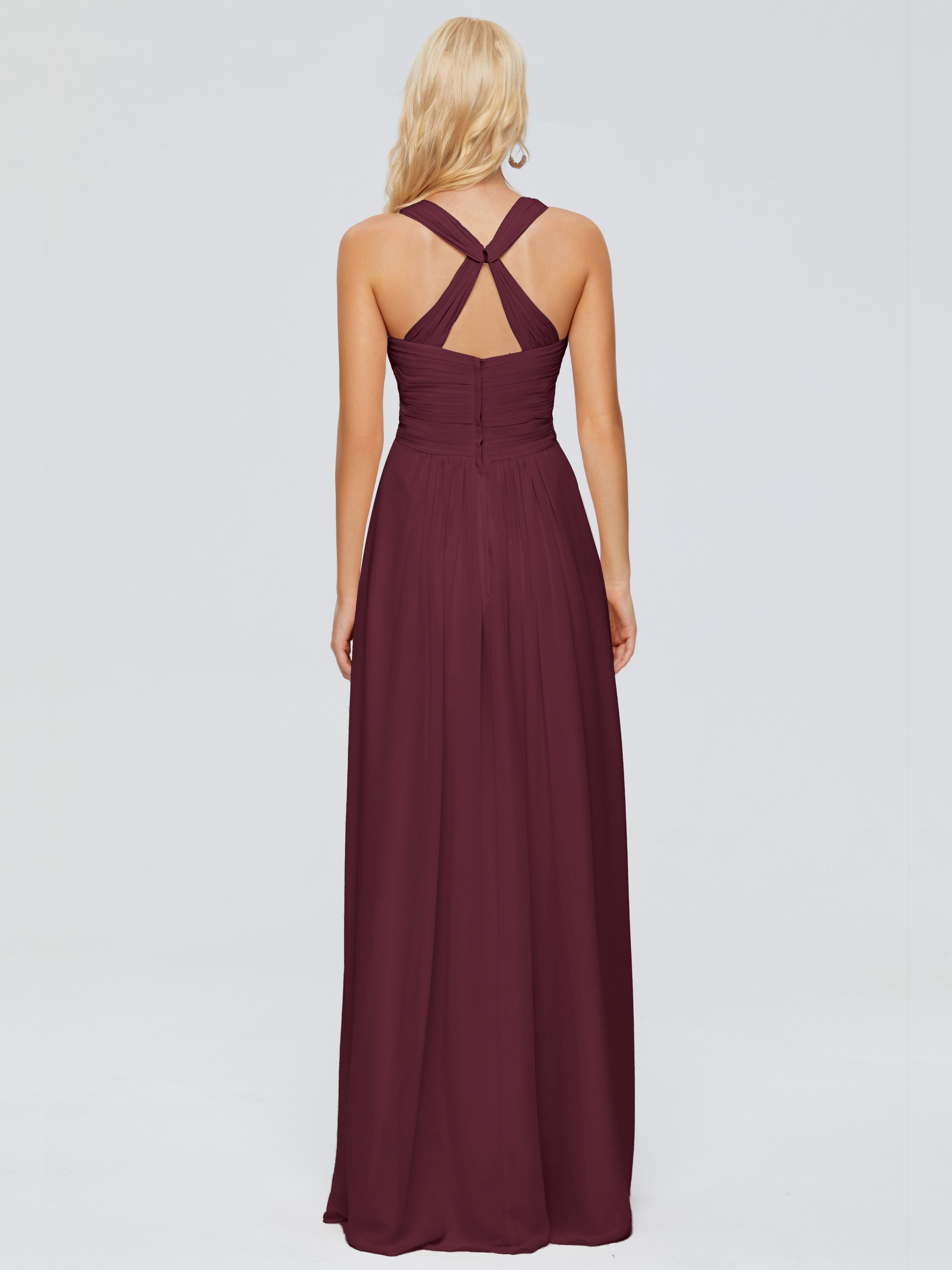 Josephine Spaghetti Straps Chiffon Bridesmaid Dresses