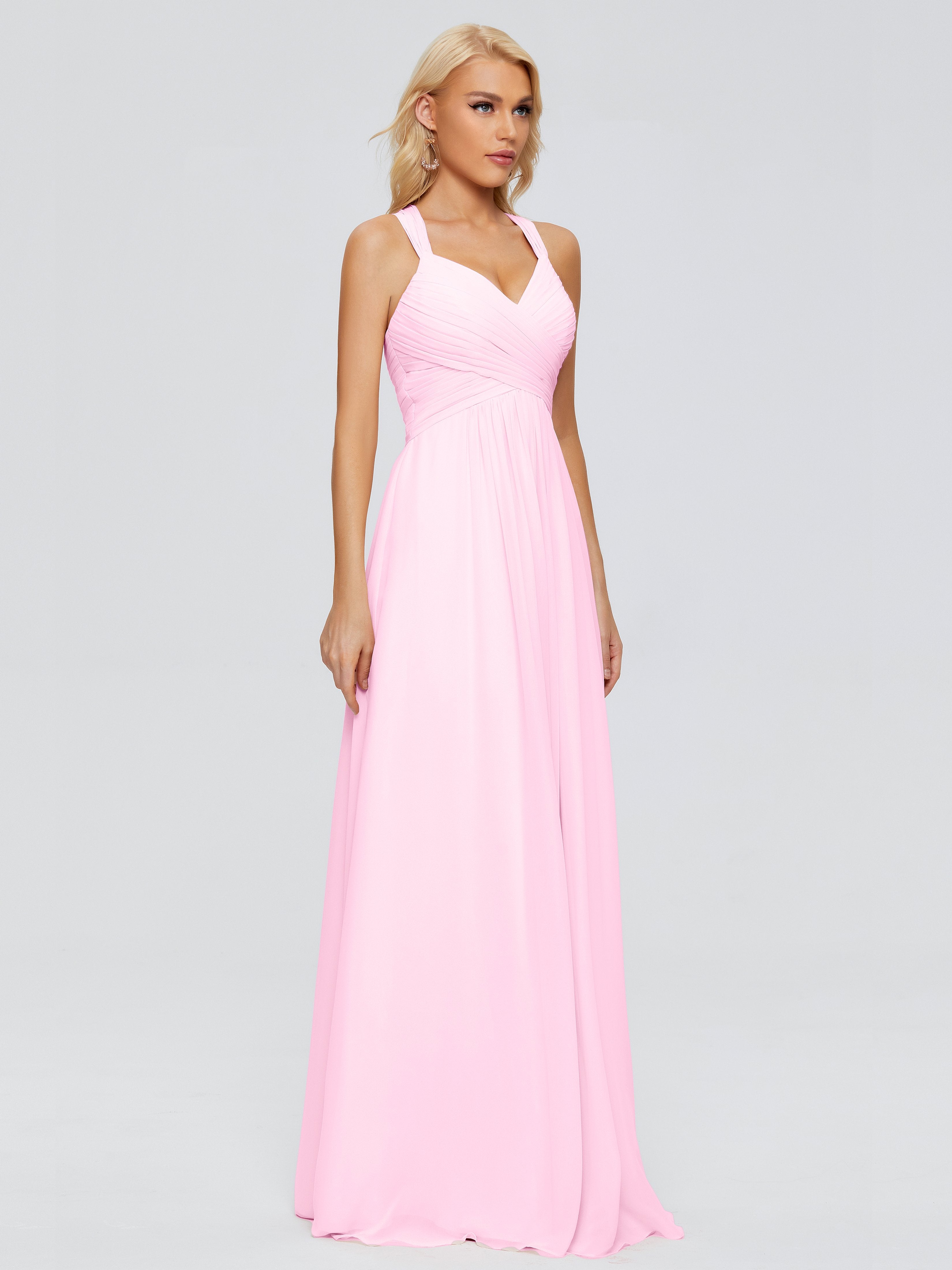 Josephine Spaghetti Straps Chiffon Bridesmaid Dresses