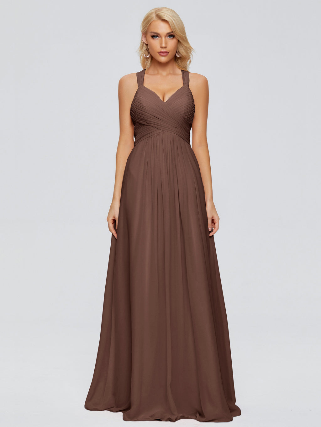 Josephine Spaghetti Straps Chiffon Bridesmaid Dresses