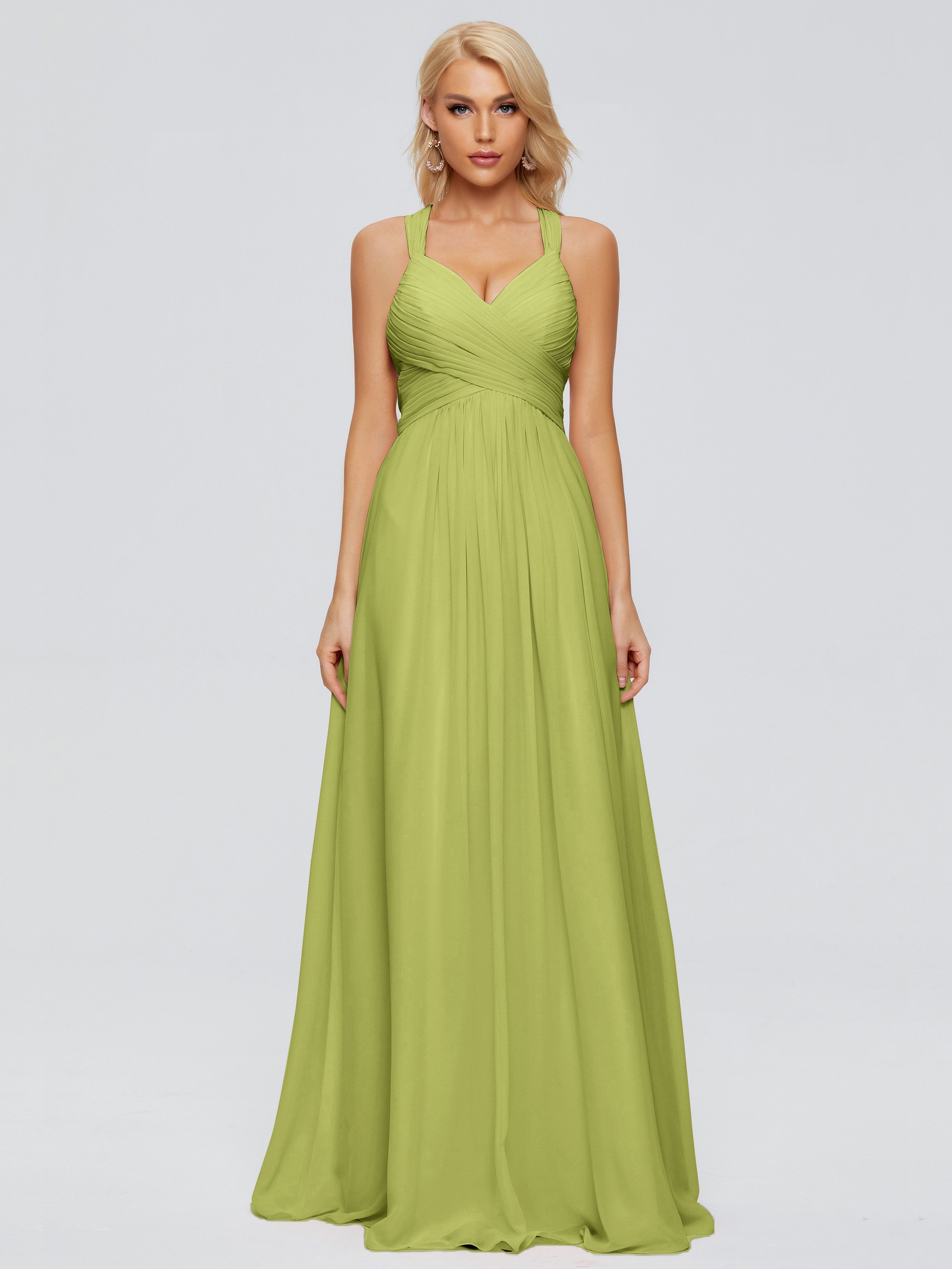 Josephine Spaghetti Straps Chiffon Bridesmaid Dresses