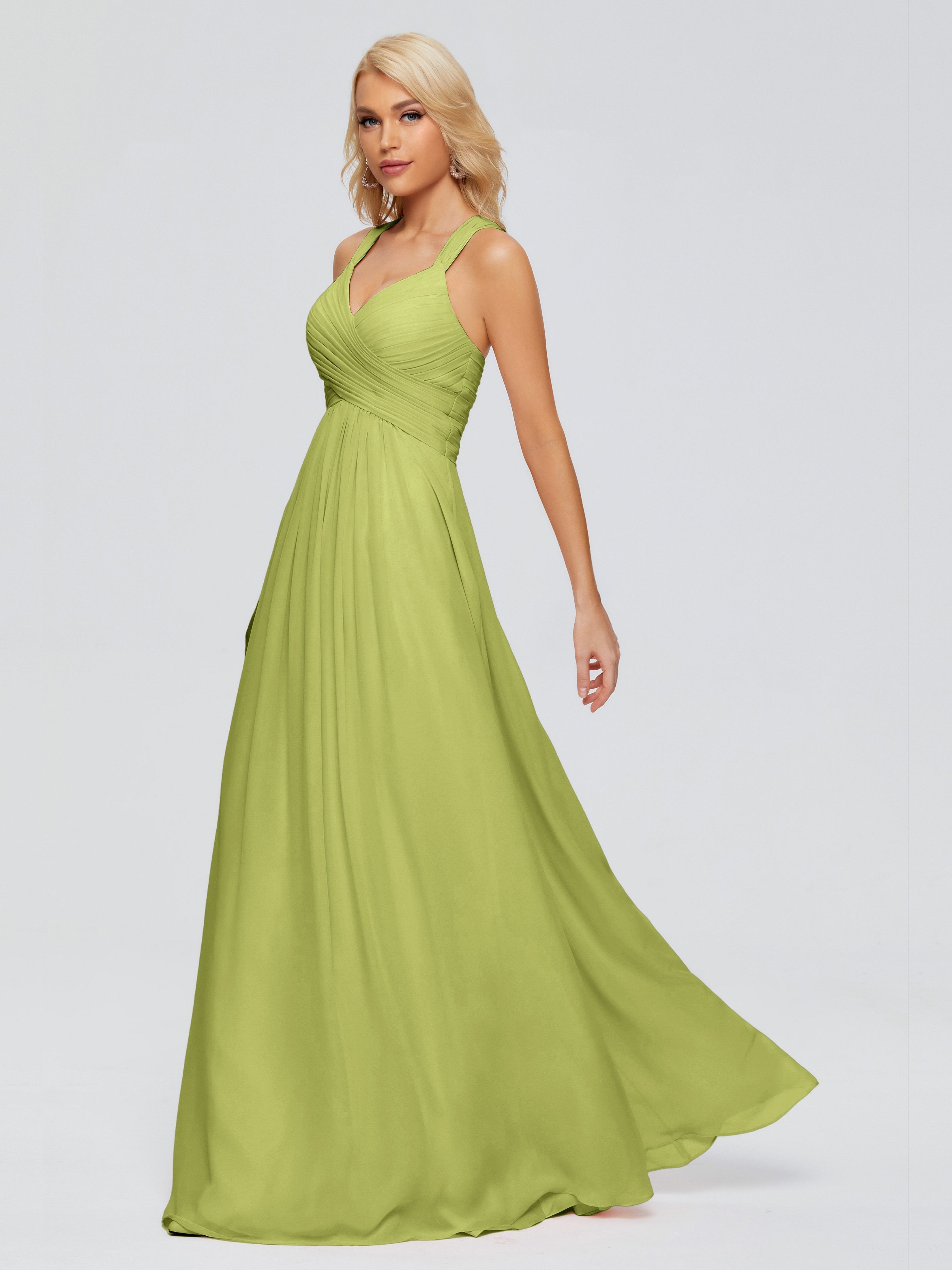 Josephine Spaghetti Straps Chiffon Bridesmaid Dresses