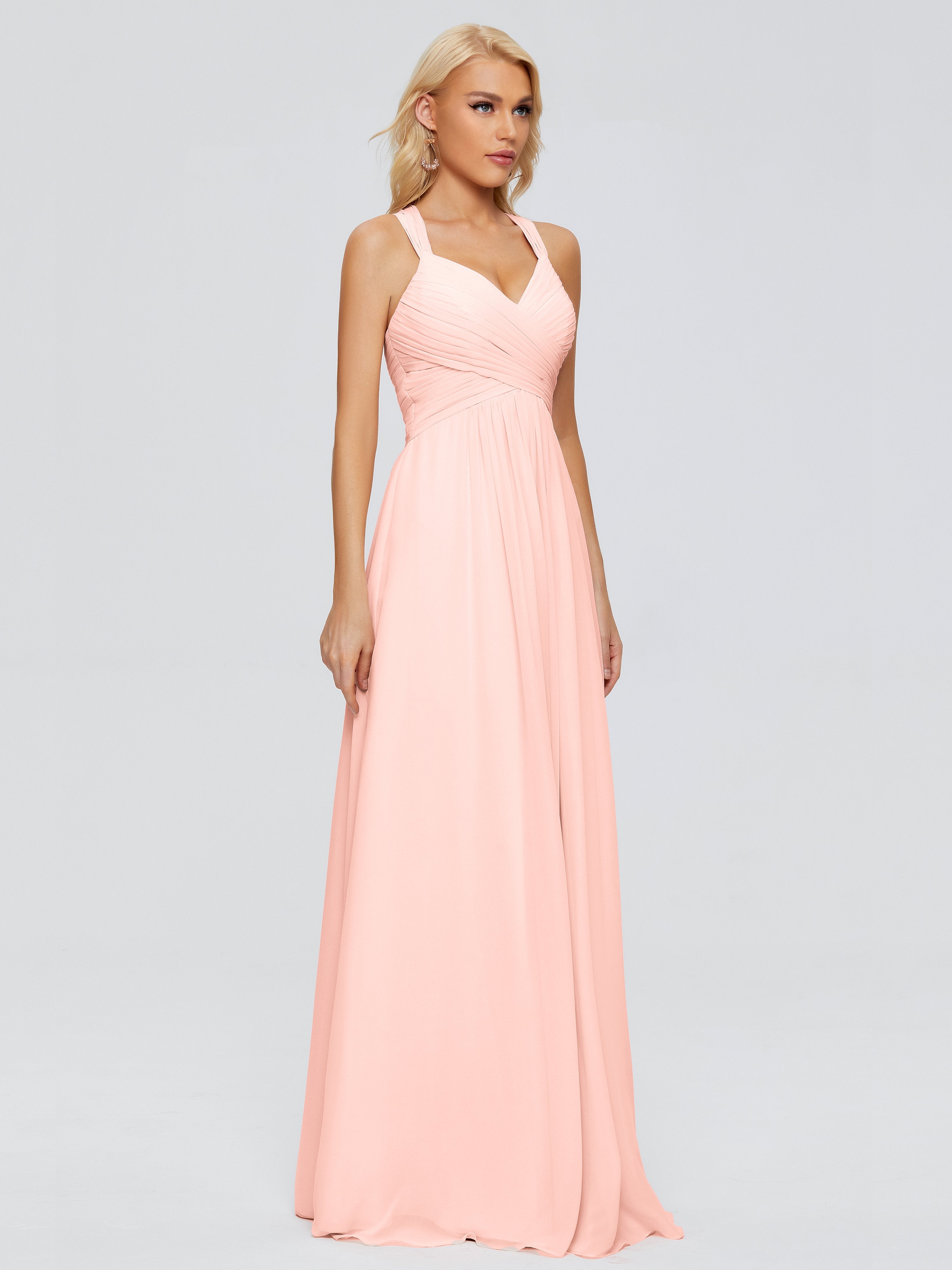 Josephine Spaghetti Straps Chiffon Bridesmaid Dresses