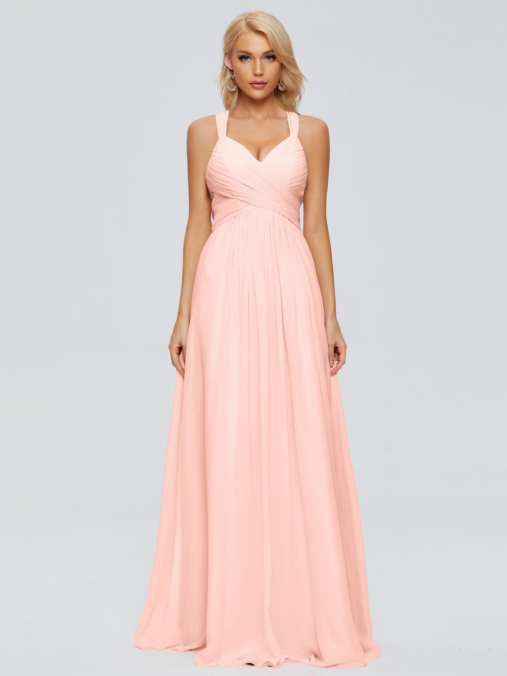 Josephine Spaghetti Straps Chiffon Bridesmaid Dresses