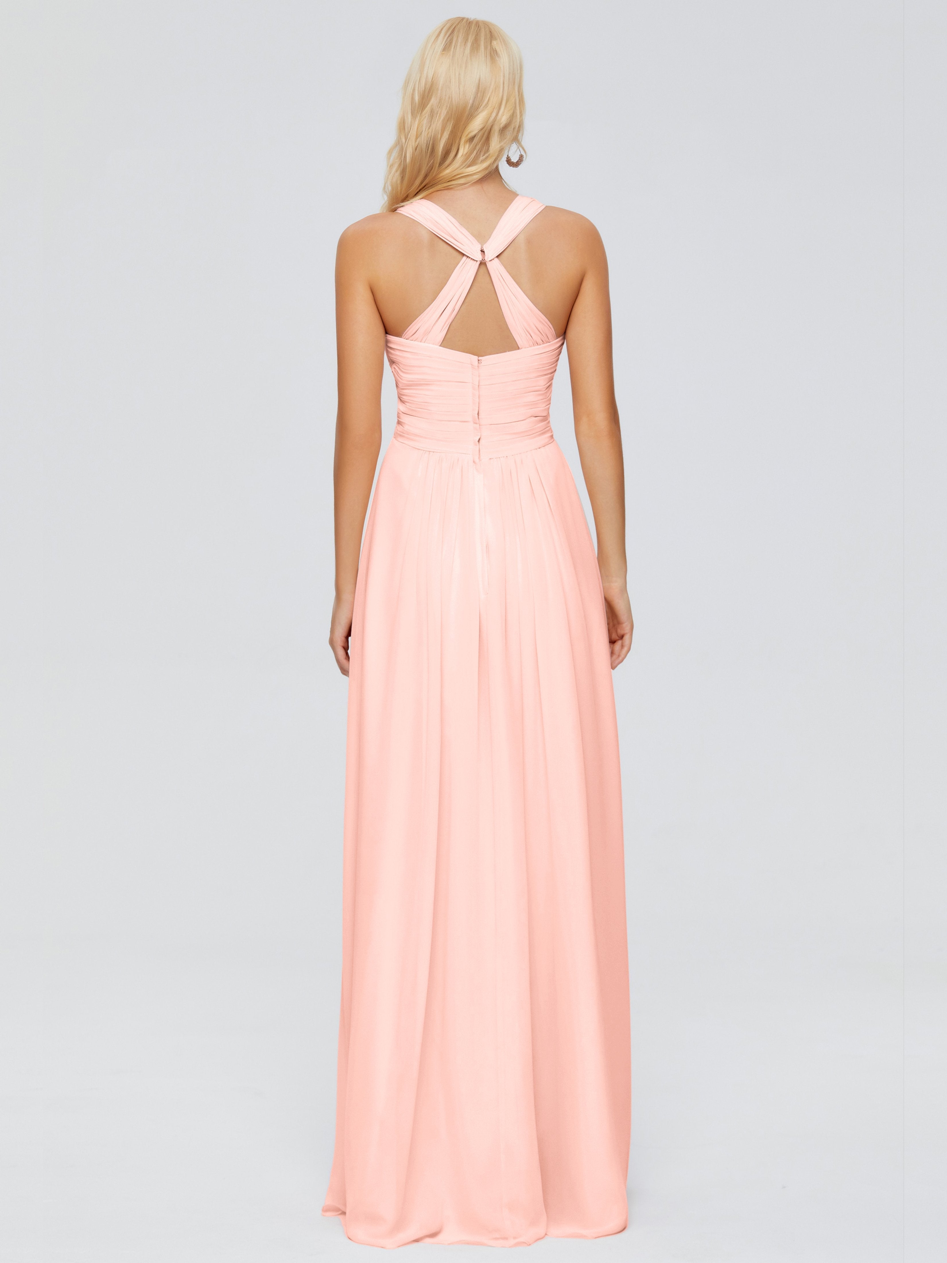 Josephine Spaghetti Straps Chiffon Bridesmaid Dresses