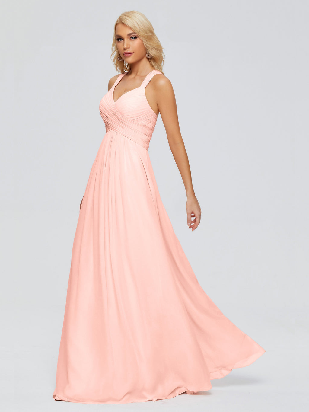 Josephine Spaghetti Straps Chiffon Bridesmaid Dresses